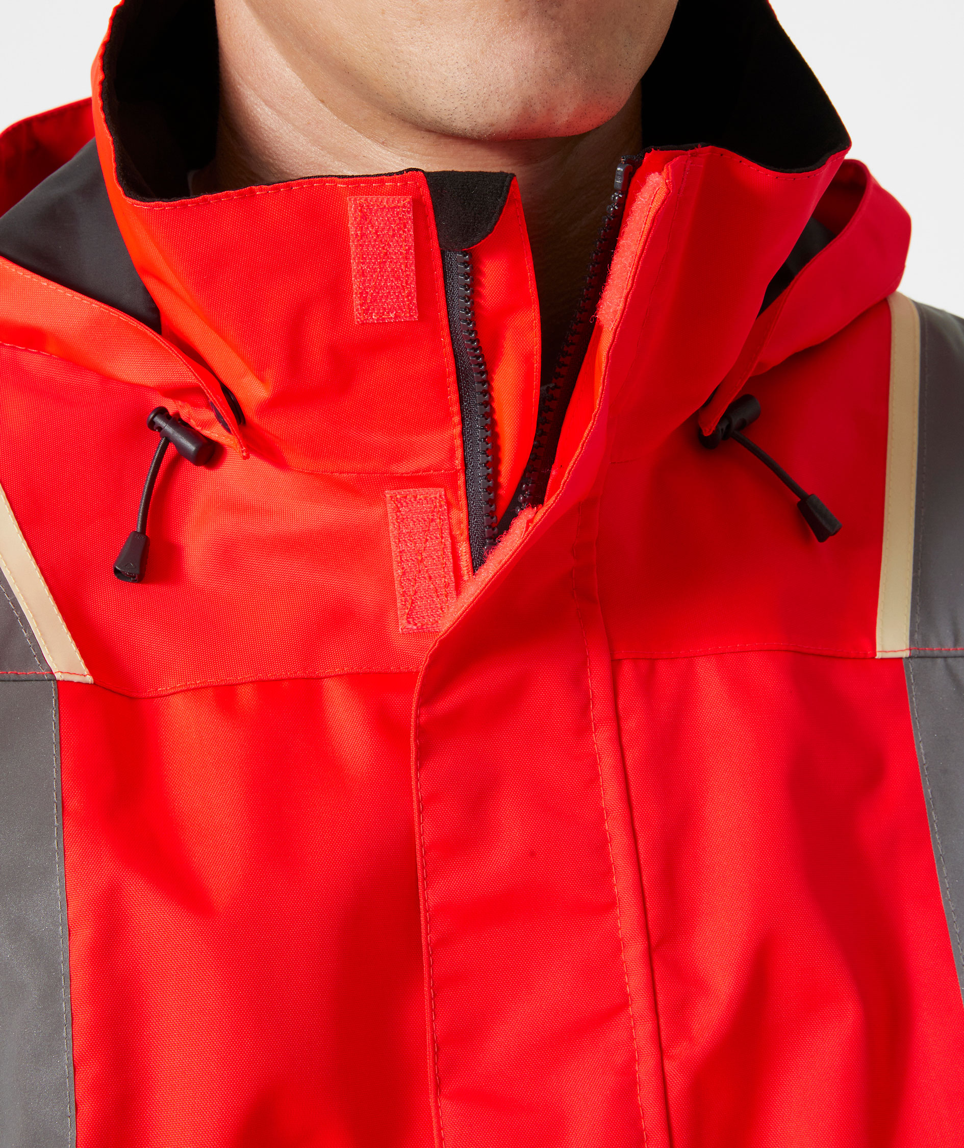 Helly Hansen UC-ME shell jacket, Hi-Vis Red/Ebony, large image number 6