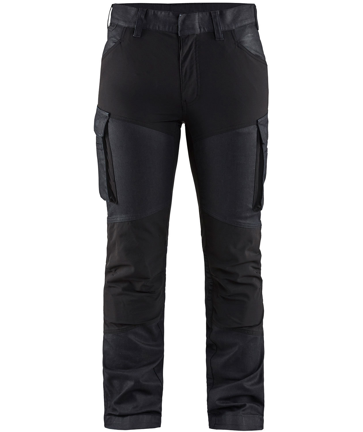 Bl&aring;kl&auml;der dame denim arbejdsbukser, Marine/Sort, large image number 0