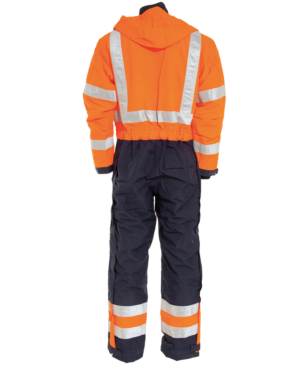 Tranemo CE-ME winter coverall, Hi-vis Orange/Marine