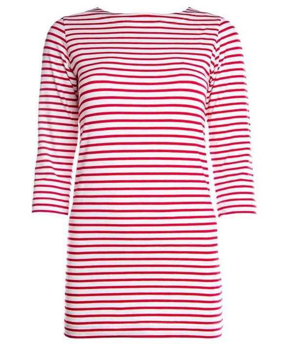 Hejco Elsa 3/4 ermet dame T-skjorte, R&oslash;d/Hvit