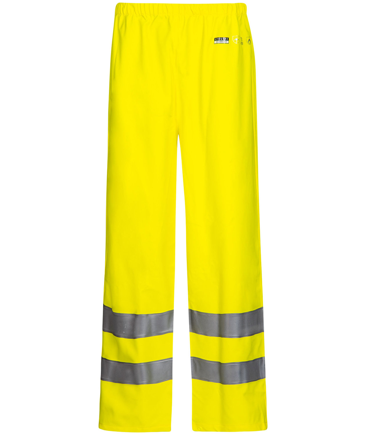 Lyngs&oslash;e Multinorm PU/PVC rain trousers, Hi-Vis Yellow