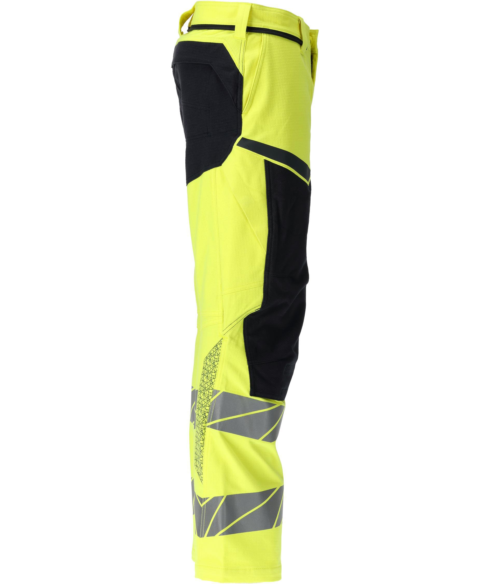Mascot Accelerate Multisafe arbeidsbukse full stretch, Hi-Vis Gul/M&oslash;rk Marine, large image number 2