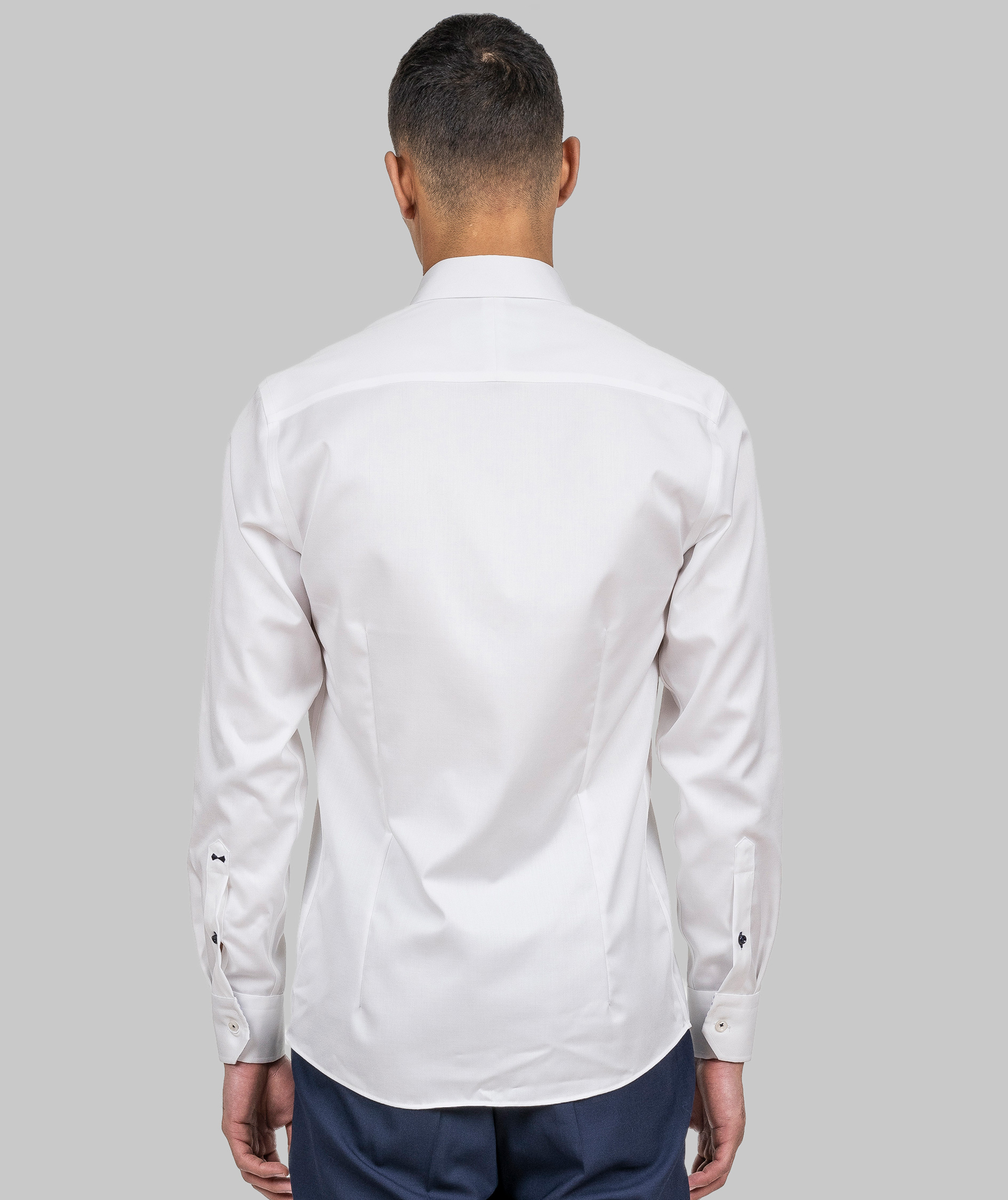 J. Harvest & Frost Twill Red Bow 122 slim fit skjorte, Hvid, large image number 3