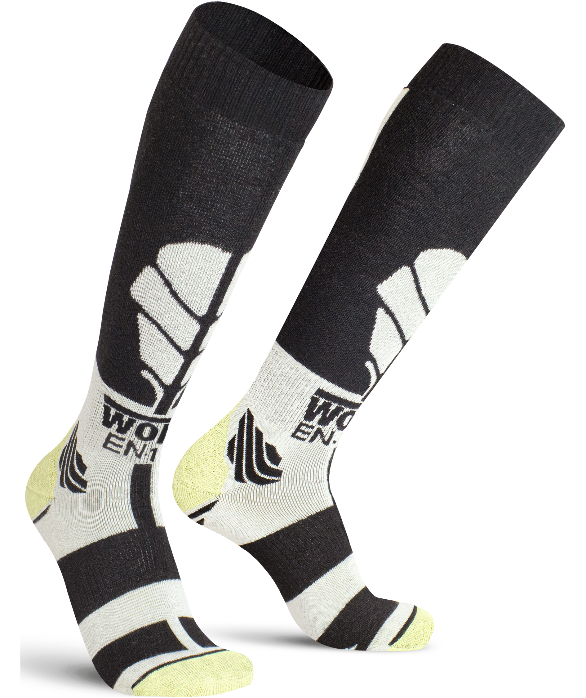 Worik Electro kn&auml;strumpor med merinoull, Svart