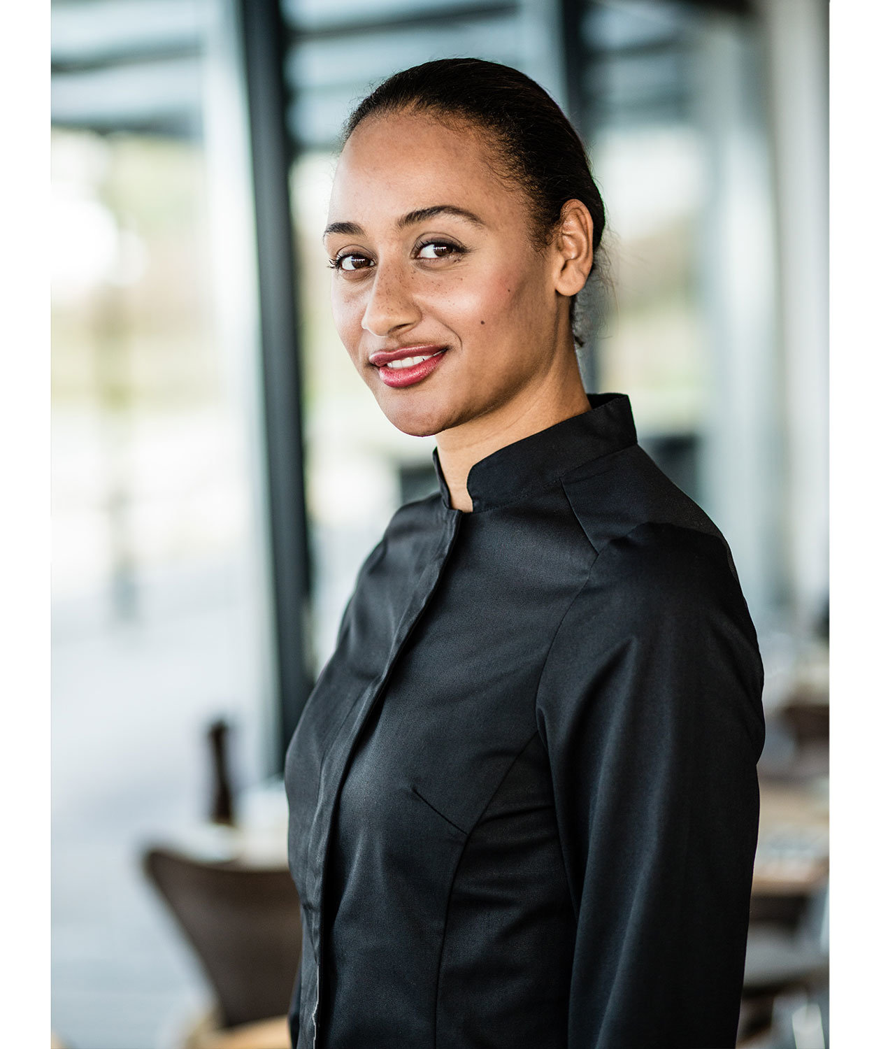 Segers slim fit kockskjorta dam, Svart, large image number 1