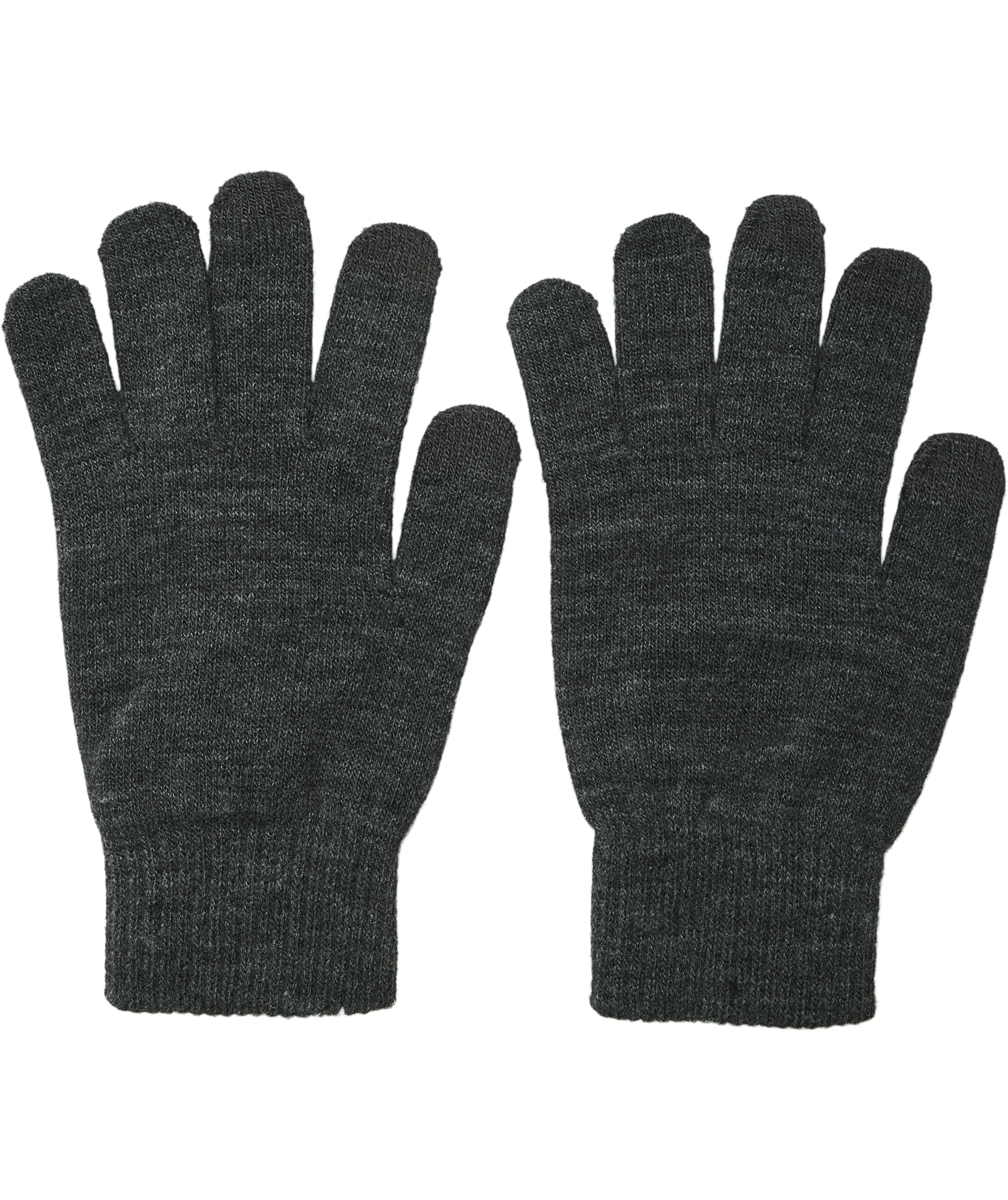 Vero Moda VMWILDE women's knitted gloves, Dark Grey Melange