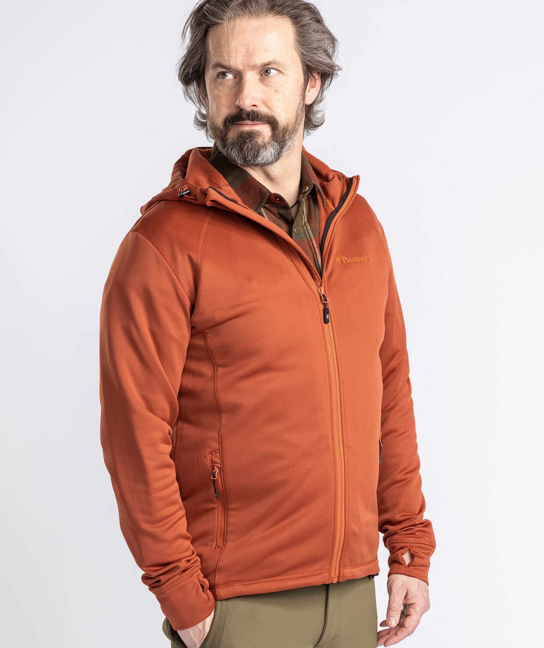 Pinewood Finnveden fleecejakke, Terracotta, large image number 3