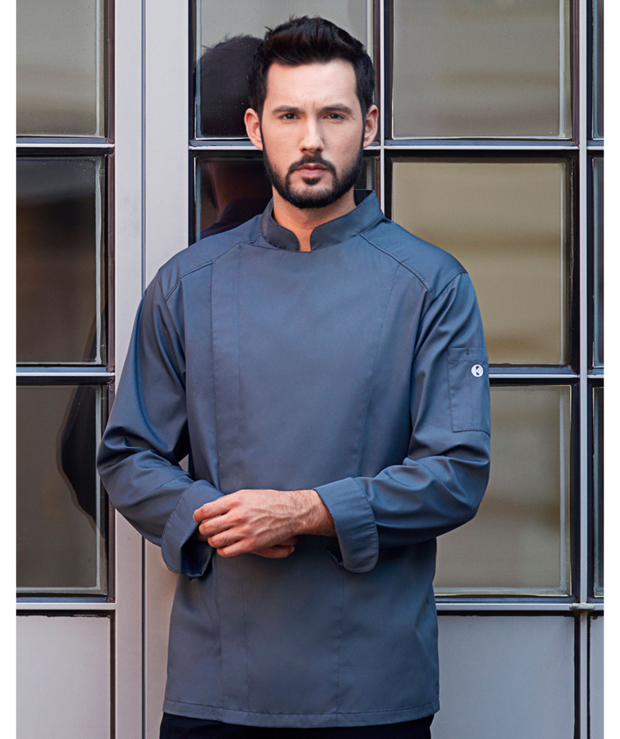 Karlowsky Noah chefs jacket, Antracit Grey, large image number 1