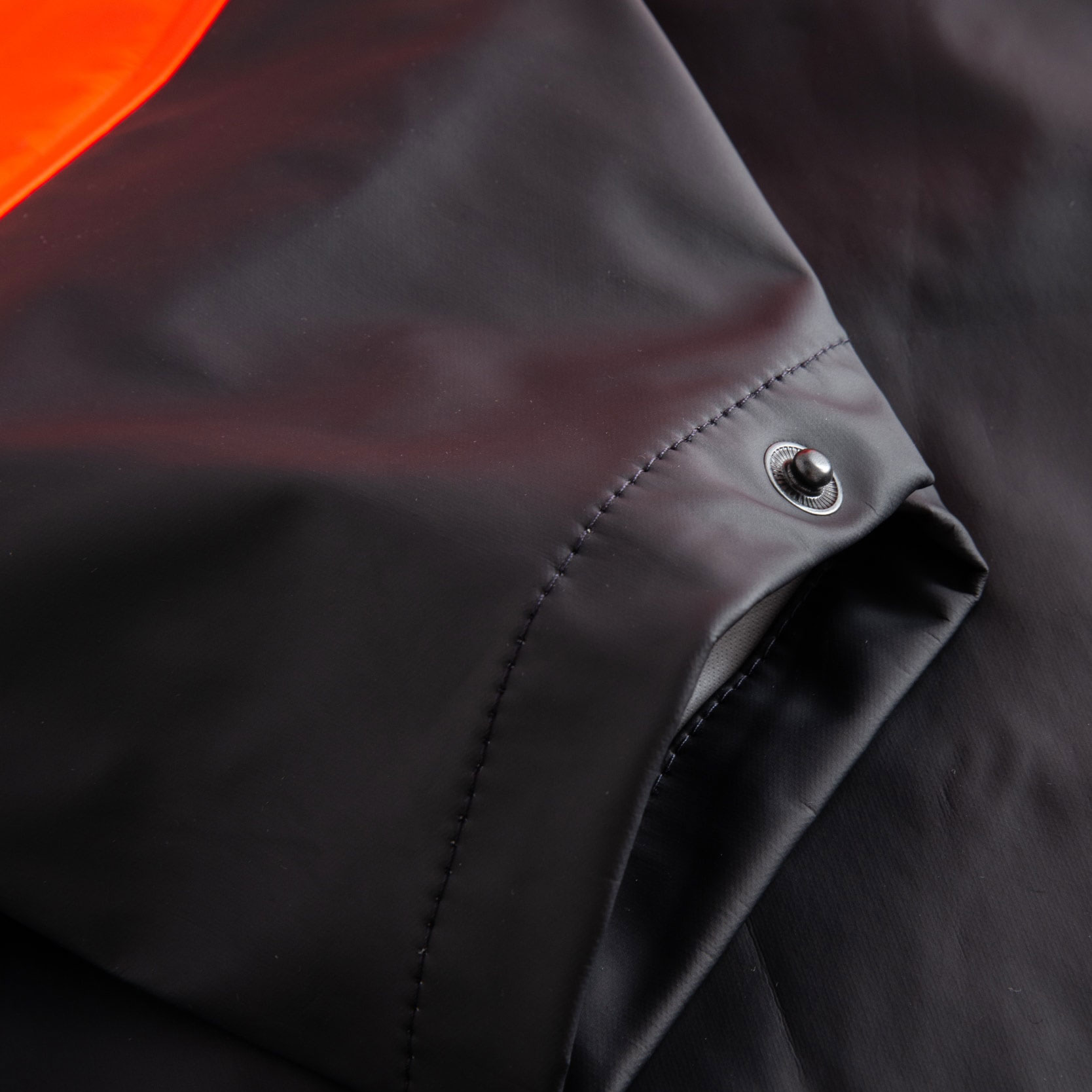 Lyngs&oslash;e PU regnjakke, Hi-vis Oransje/Marinebl&aring;, large image number 3