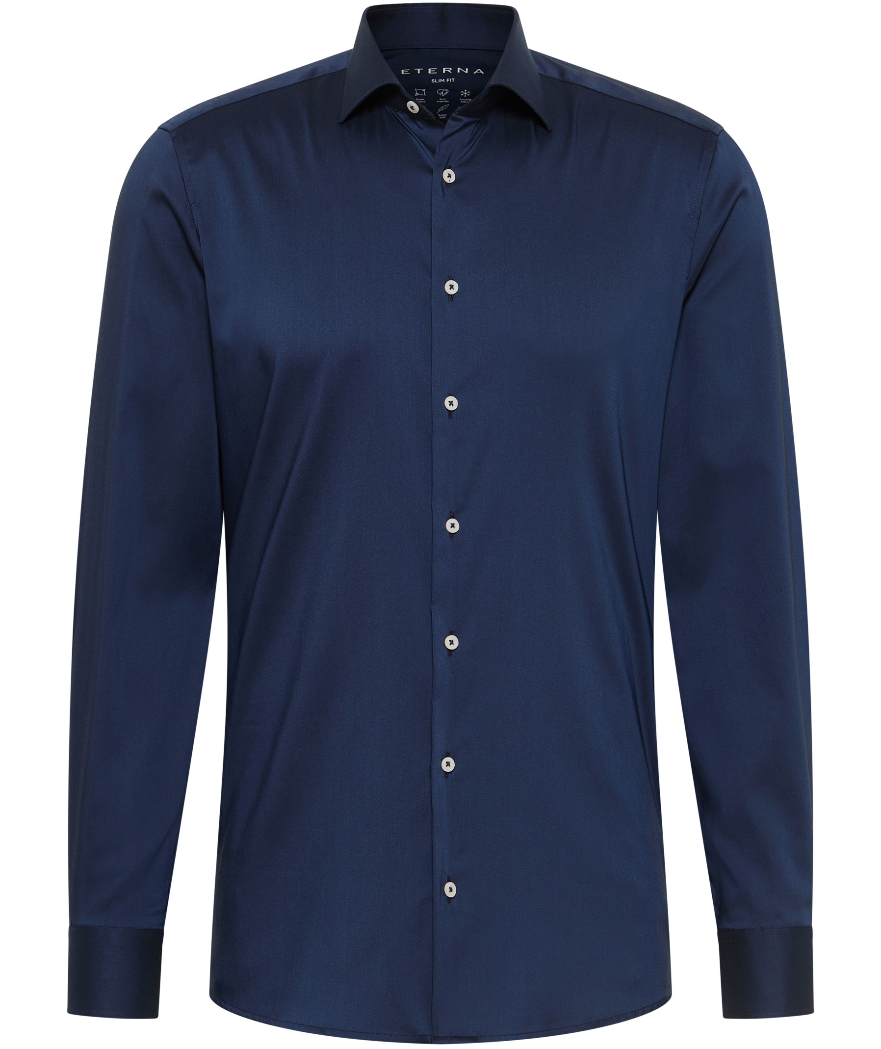 Eterna Performance Slim Fit skjorte, Navy