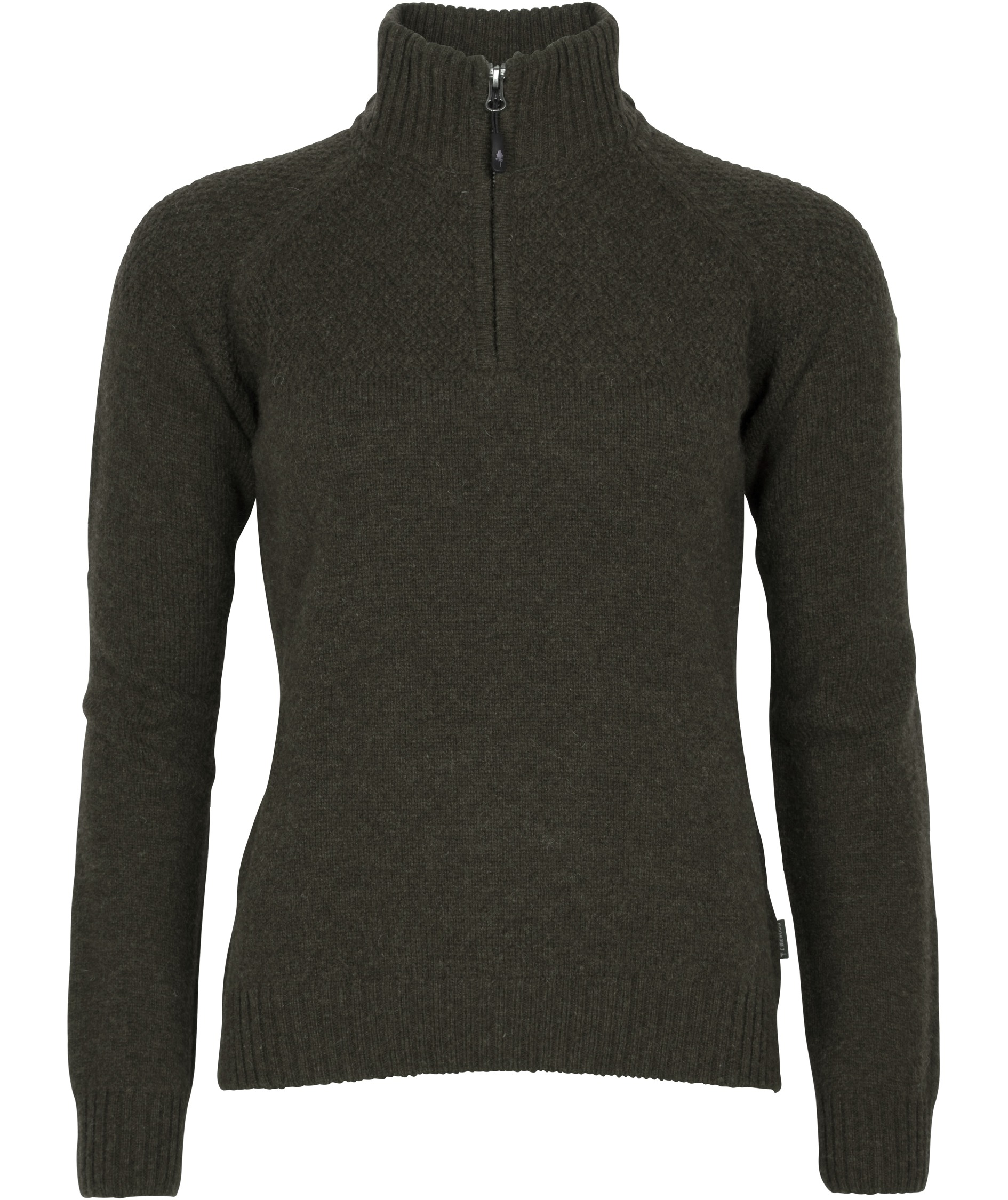 Pinewood&nbsp;V&auml;rnamo T Neck dame striktr&oslash;je, Dark Green Melange