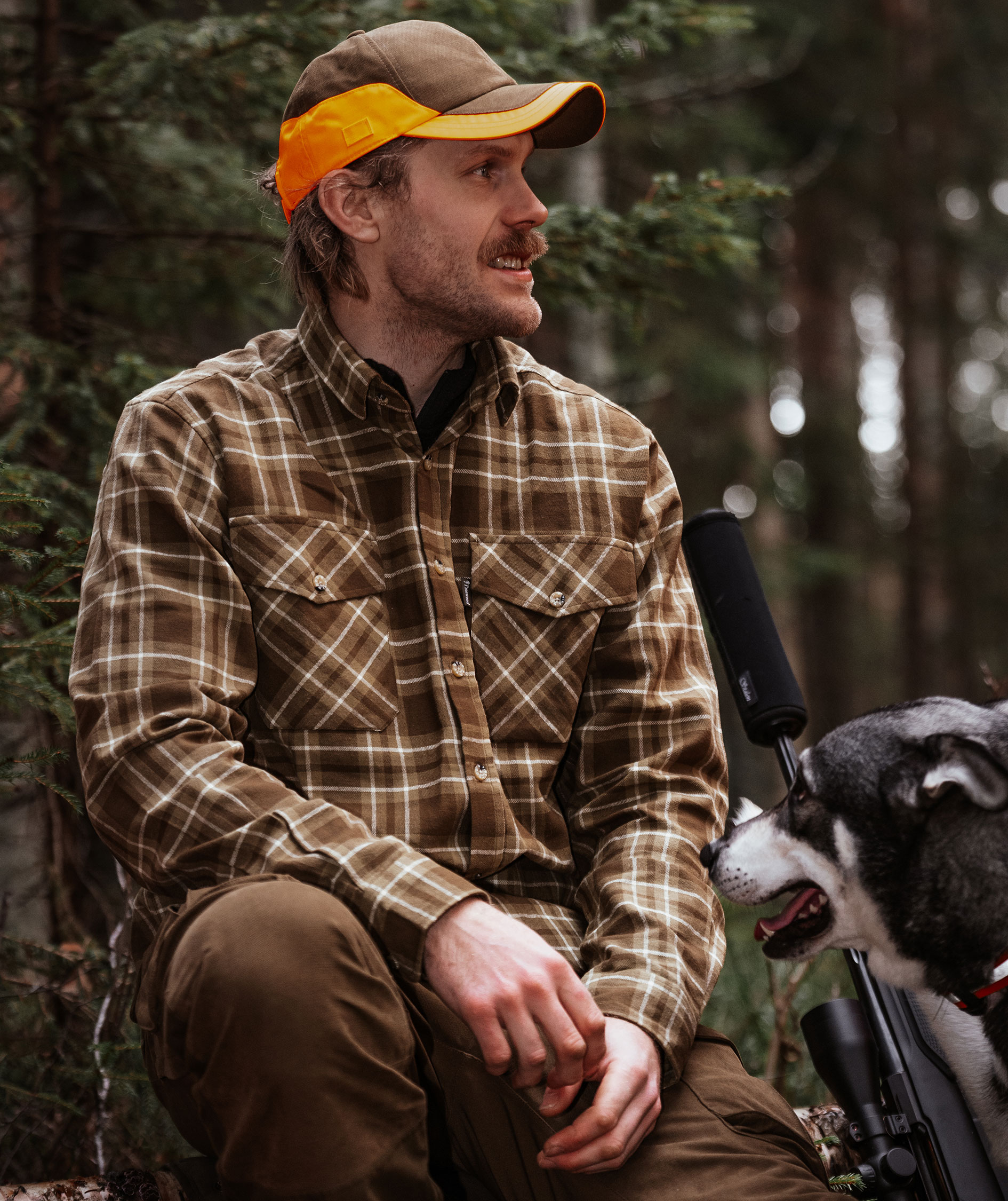 Pinewood Furudal 2L kasket, Olive Green/Orange