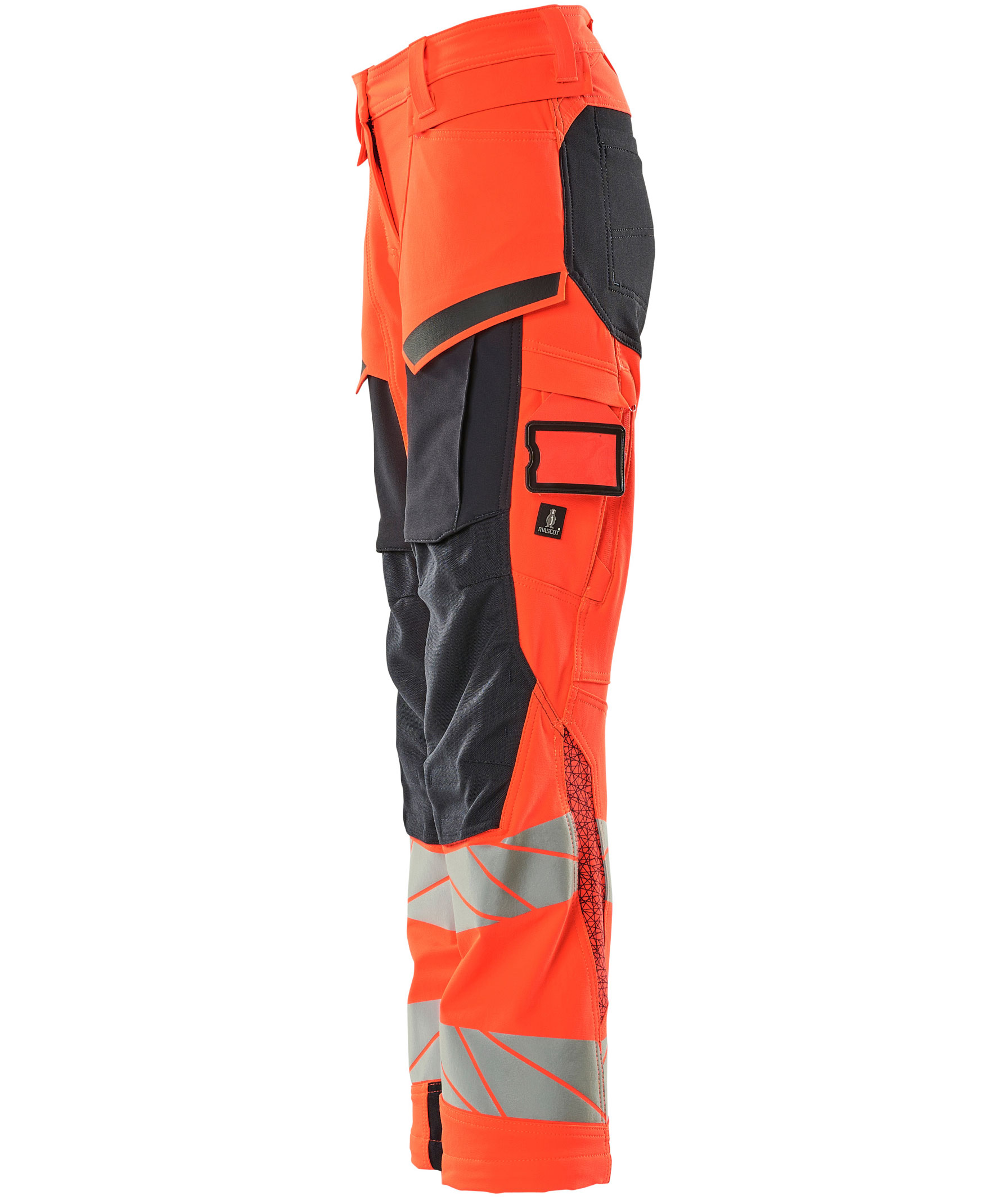 Mascot Accelerate Safe arbetsbyxa dam full stretch, Varsel R&ouml;d/M&ouml;rk Marin, large image number 3