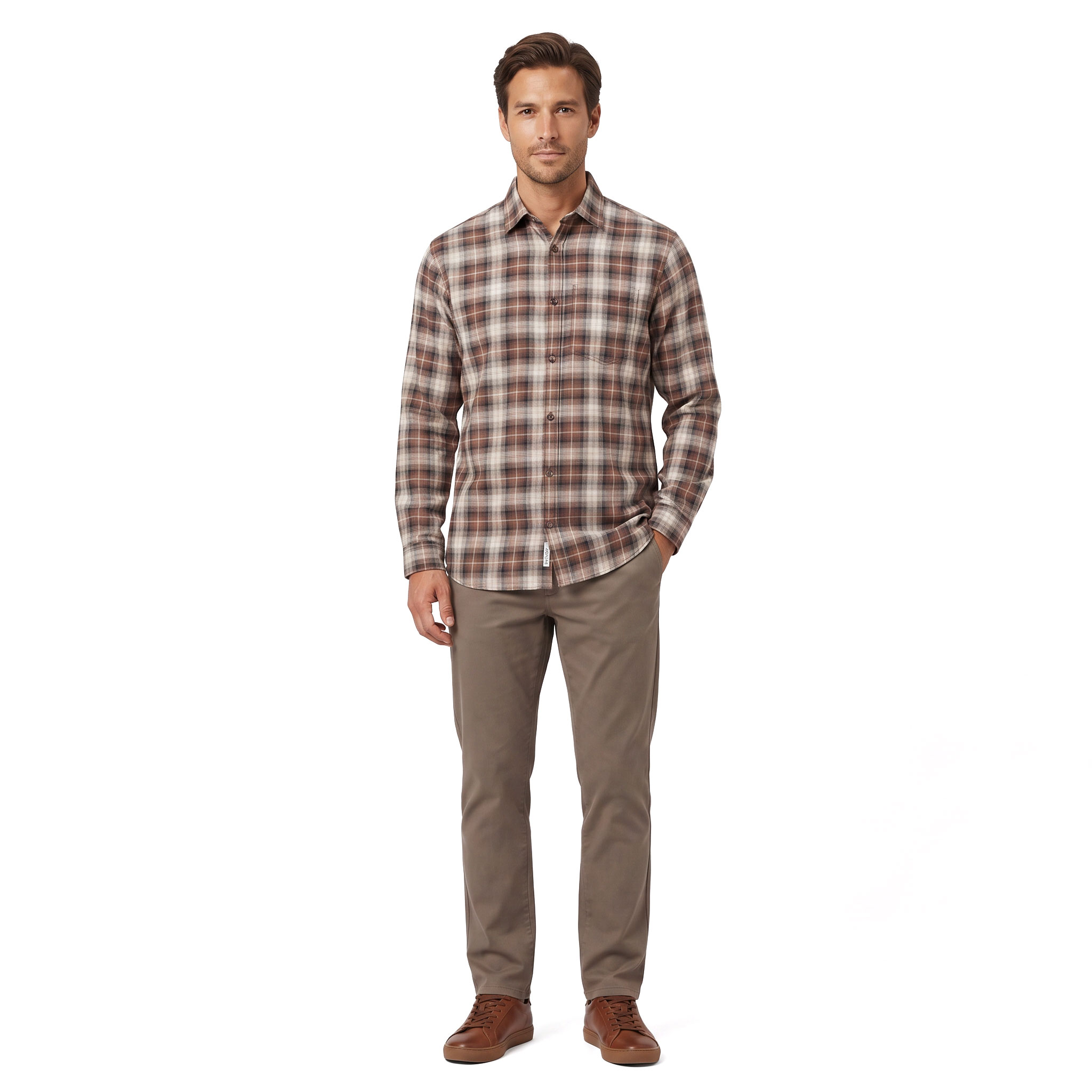 Jack & Jones JJJAMES flannelskjorte, Cocoa, large image number 2