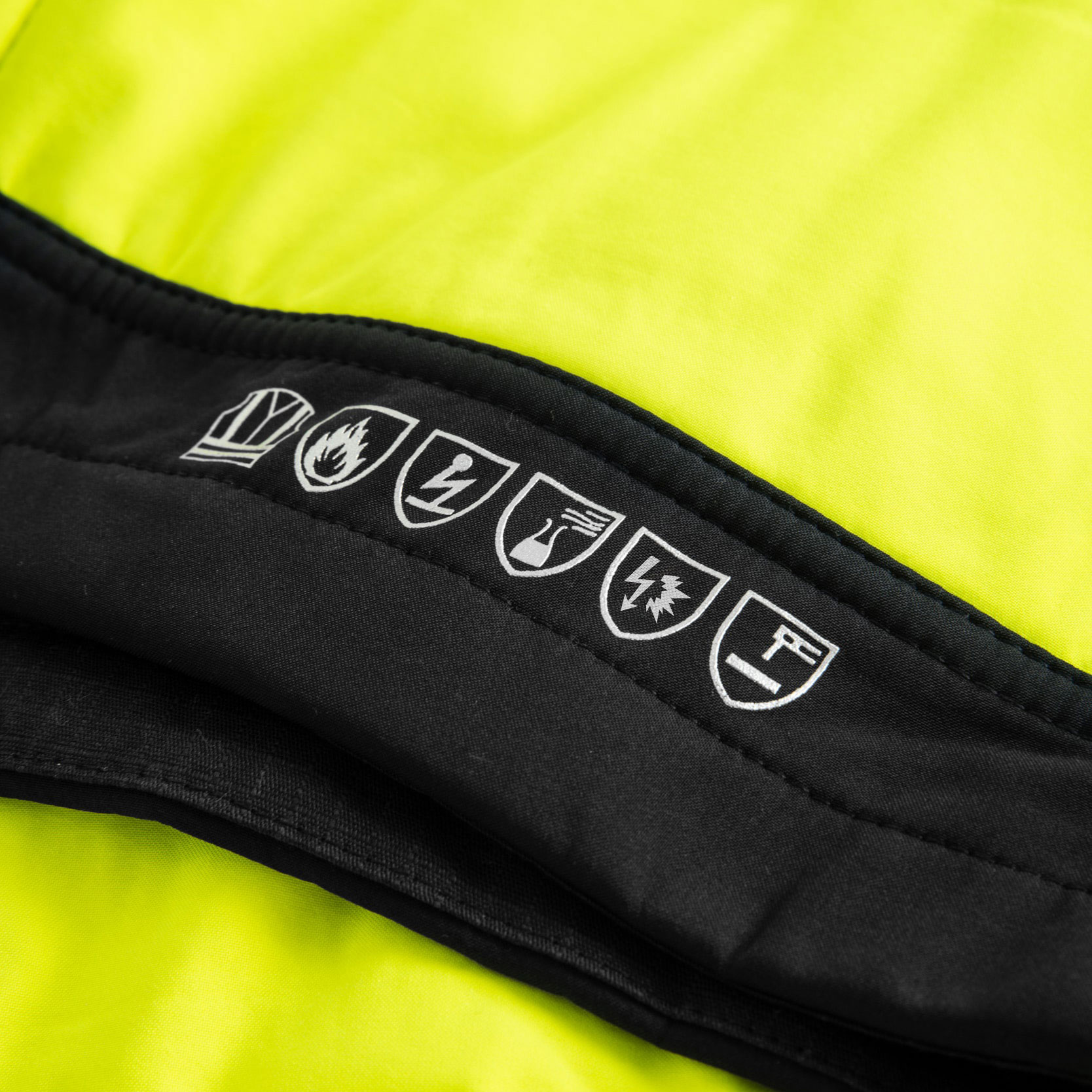 Lyngs&oslash;e Multinorm Softshelljacke, Hi-vis gelb/marineblau, large image number 3