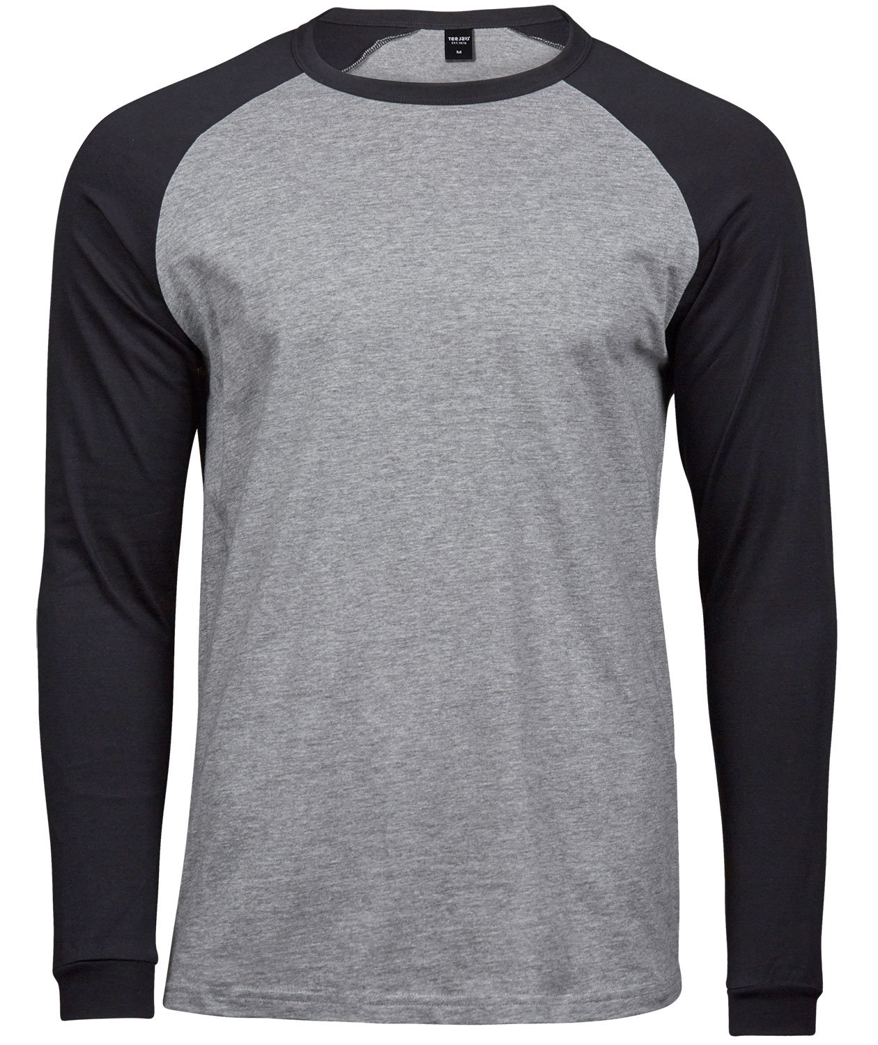 Tee Jays Baseball long-sleeved T-shirt, Heather/Black