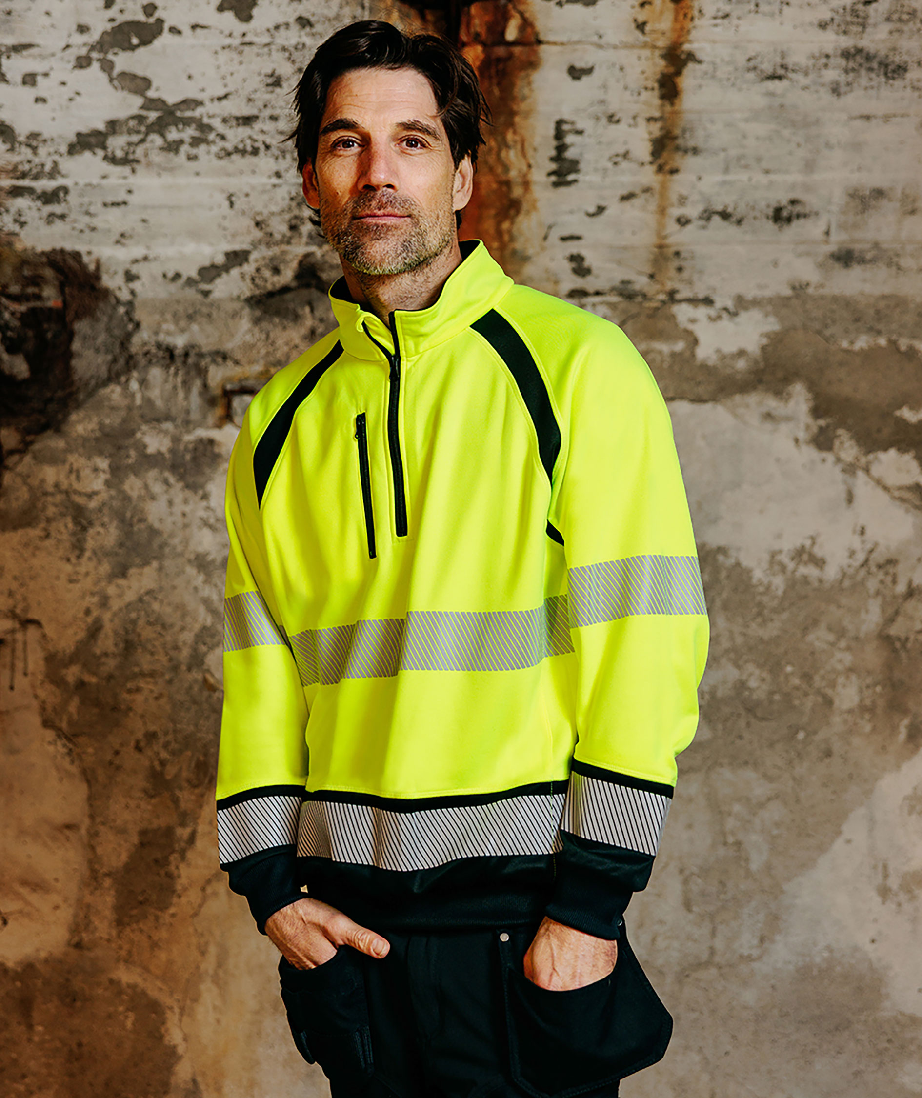 YOU Frontline half zip, Safety gul, large image number 5