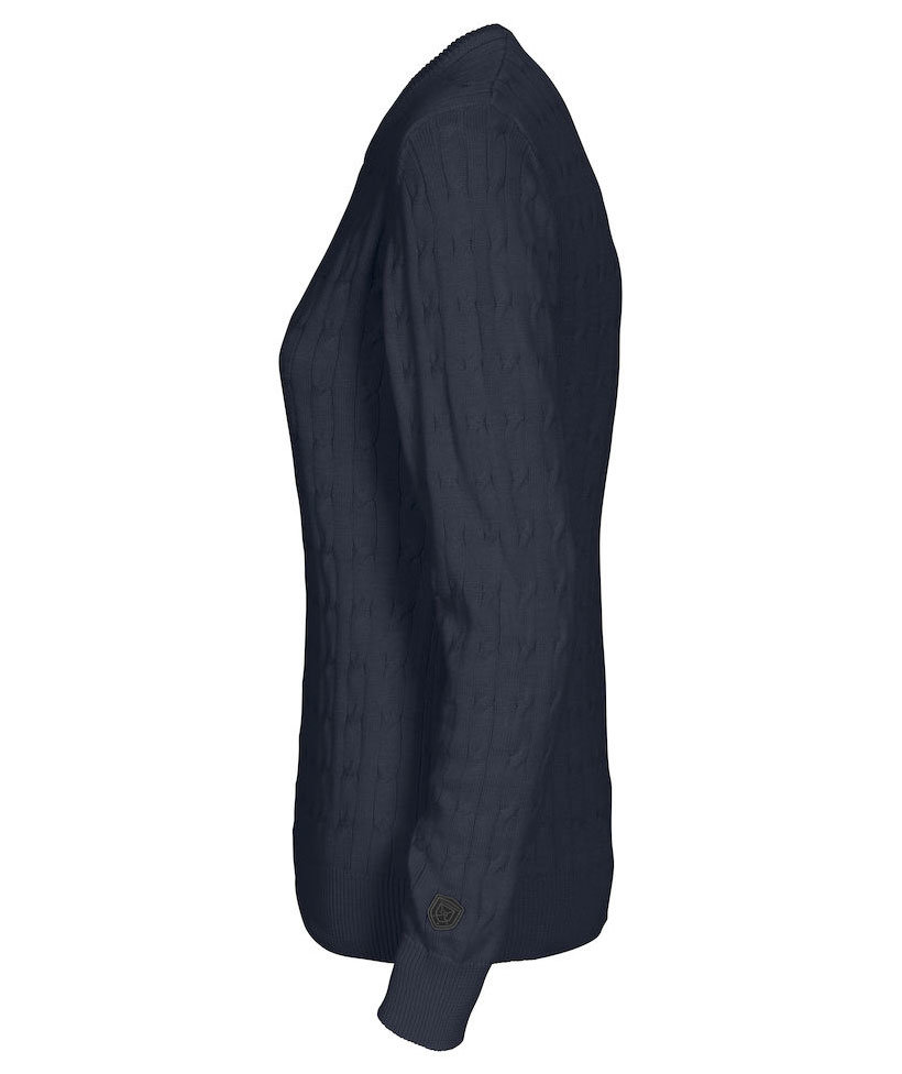 Cutter & Buck stickad tr&ouml;ja dam, M&ouml;rk marinbl&aring;, large image number 2