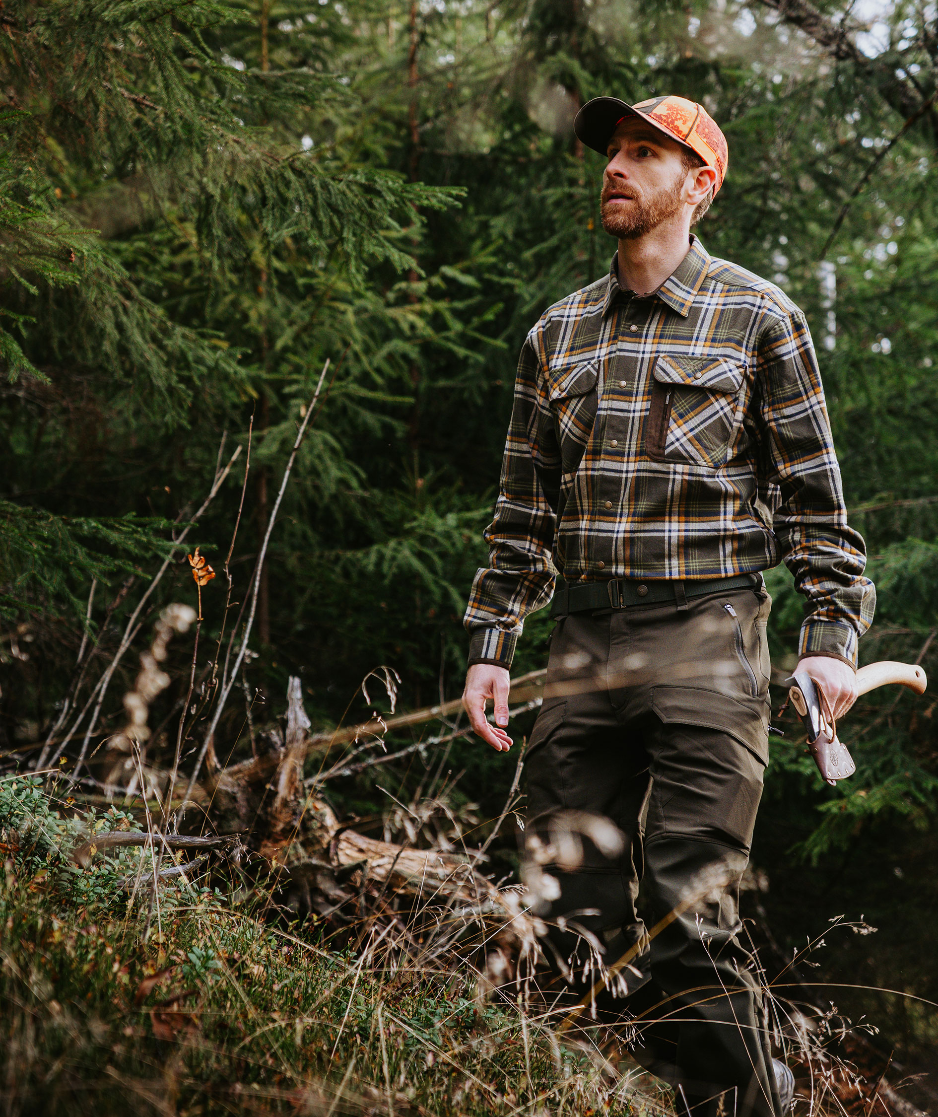 Pinewood Furudal Hunters hybrid stretch bukser, Moss green, large image number 6