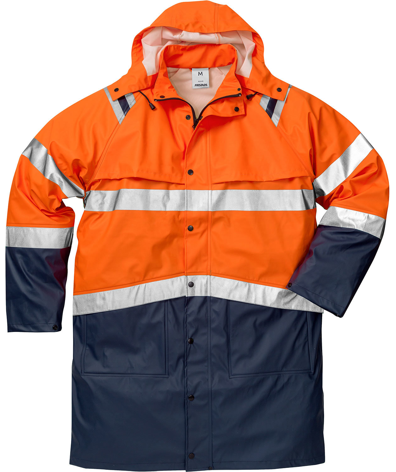 Fristads raincoat 4634, Hi-vis Orange/Marine