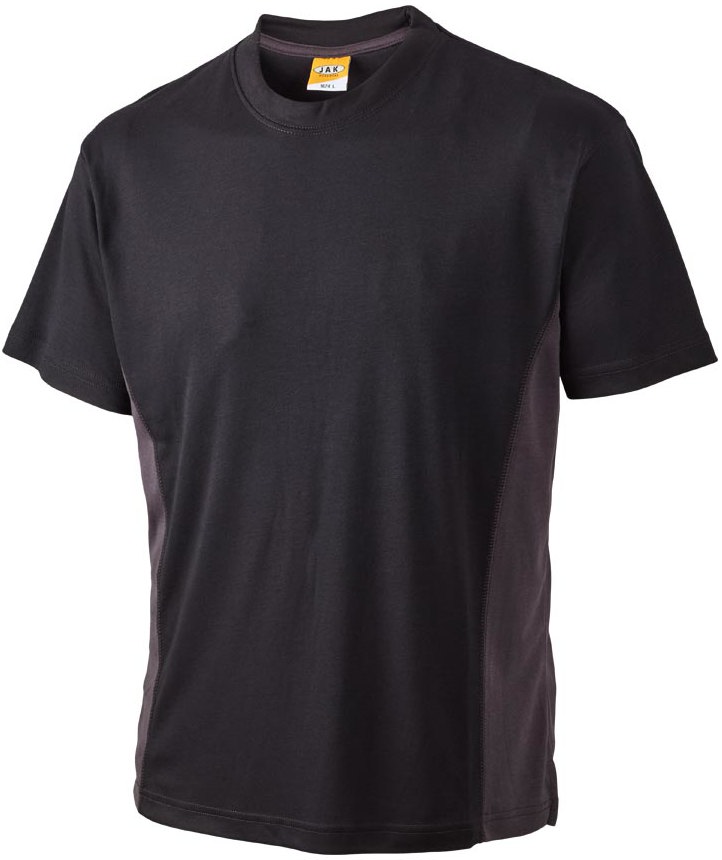 J.A.K. Basic T-shirt 1624, Sort/Gr&aring;