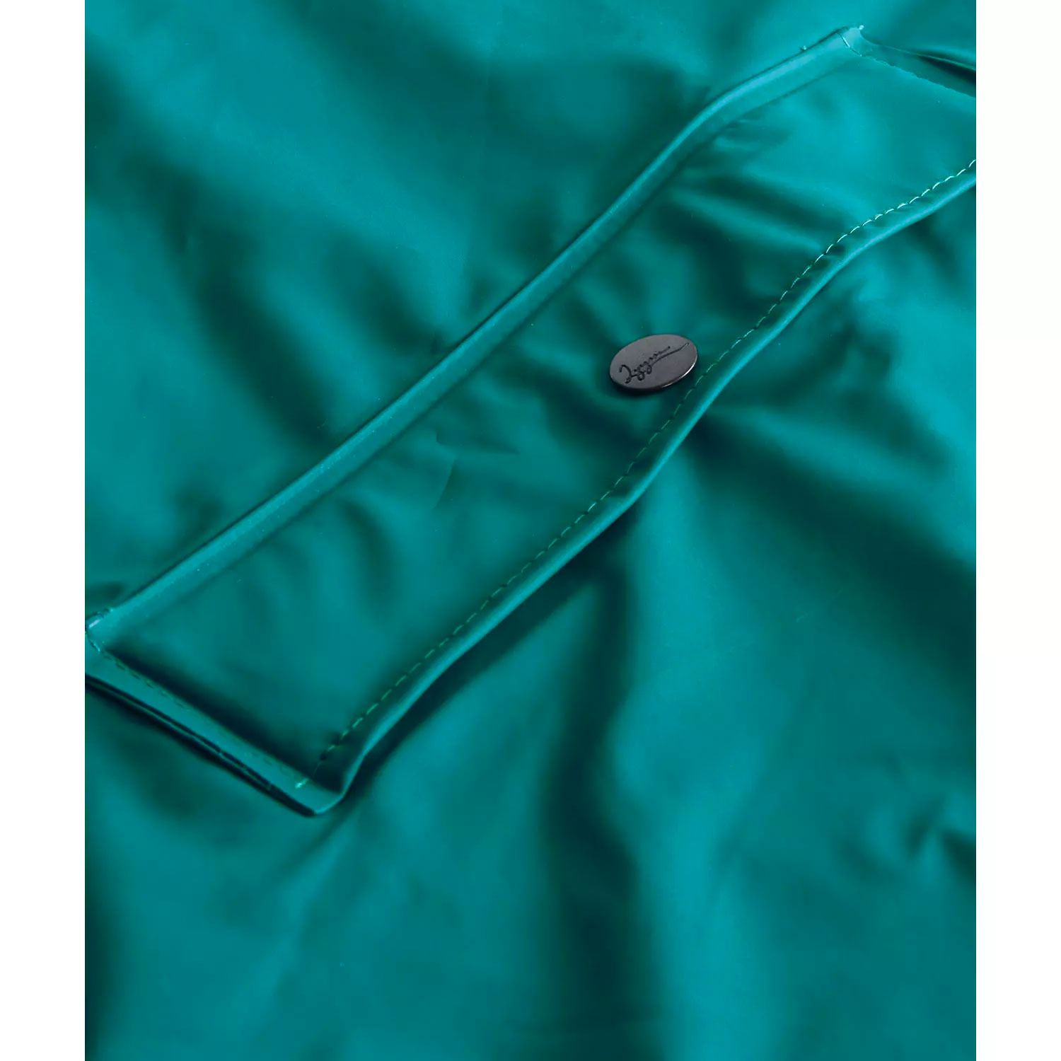 Lyngs&oslash;e PU regnrock fashion, Petrol, large image number 2