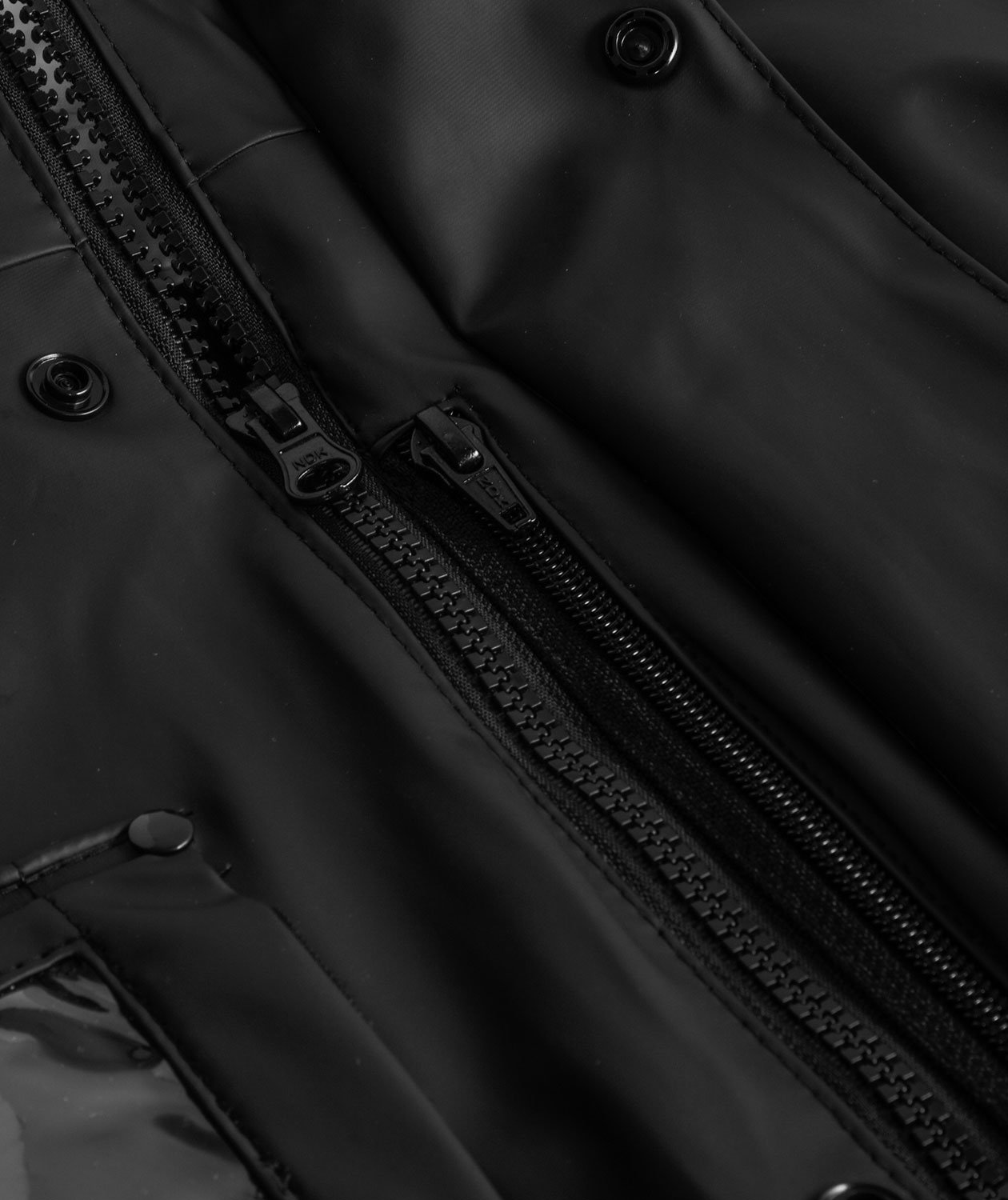 Lyngs&oslash;e PU/PVC regnjakke, Sort, large image number 3