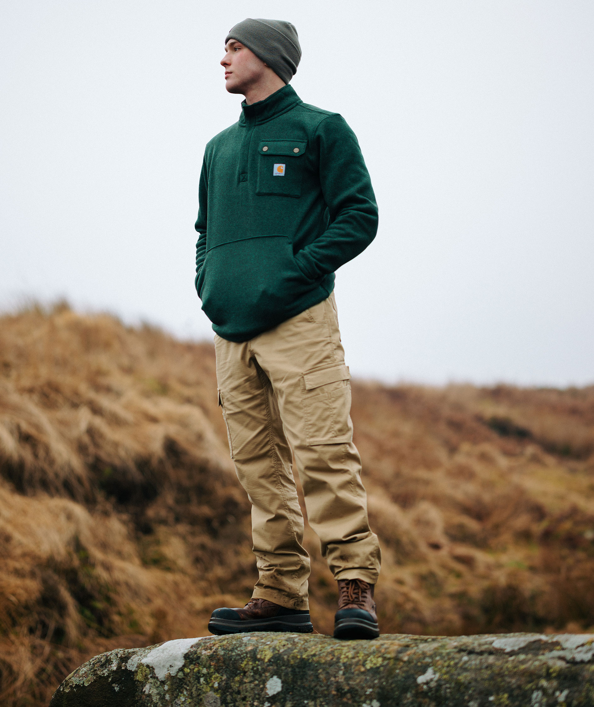 Carhartt Wayland fleecetr&oslash;je, Forestry Green, large image number 2