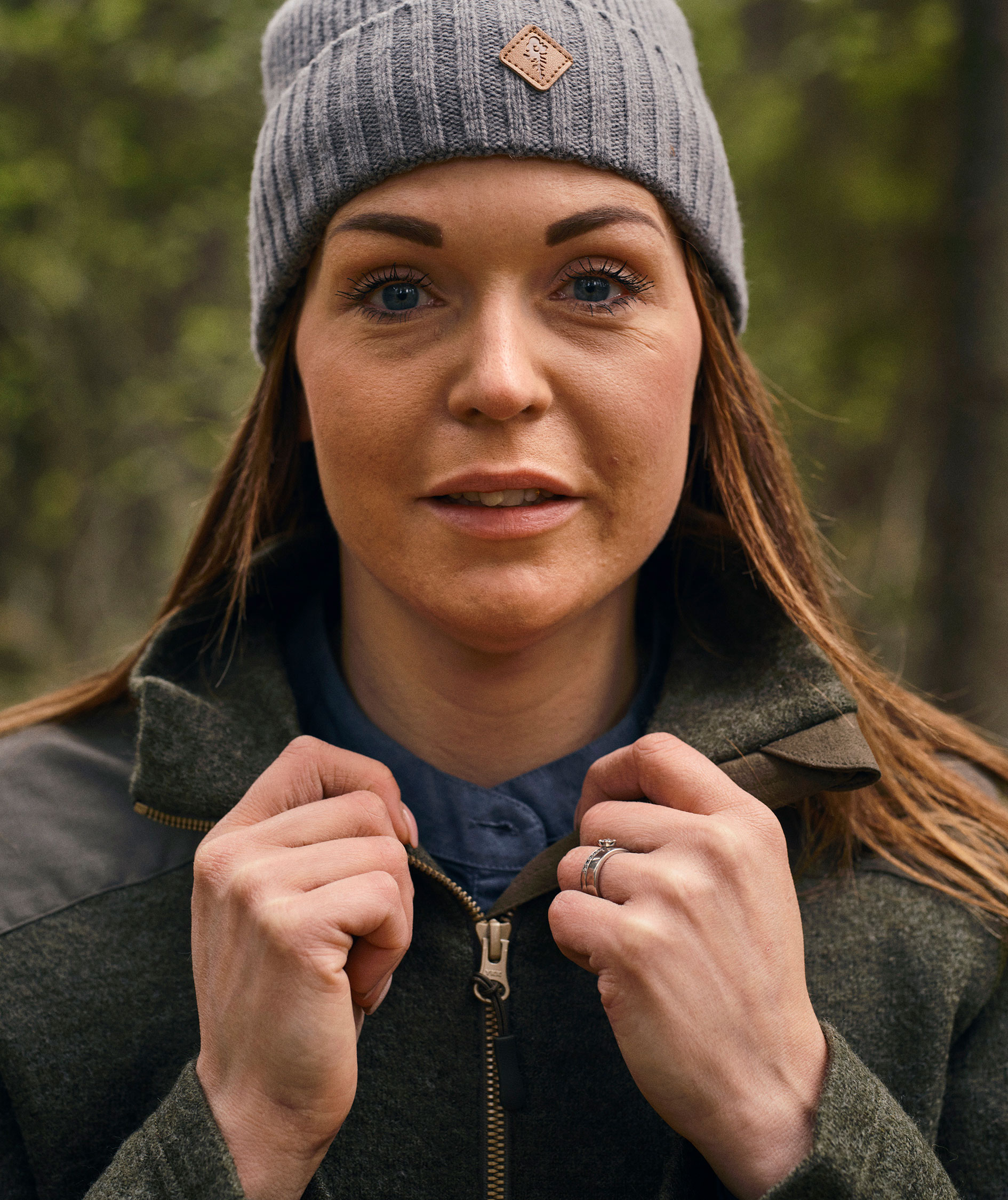 Pinewood&nbsp;Lappland filtet dame uld cardigan, Green Melange, large image number 6