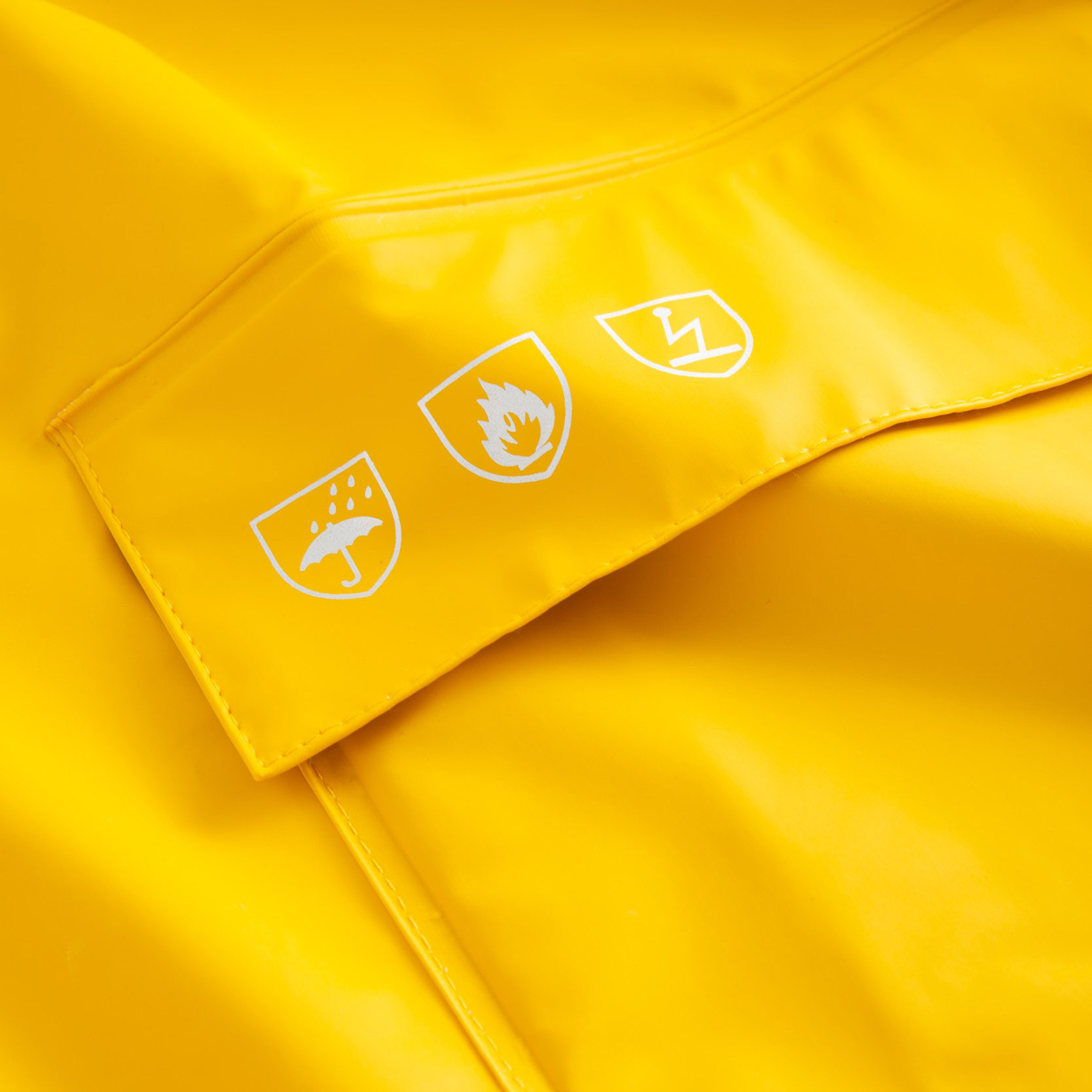 Lyngs&oslash;e PU rain jacket, Yellow, large image number 2