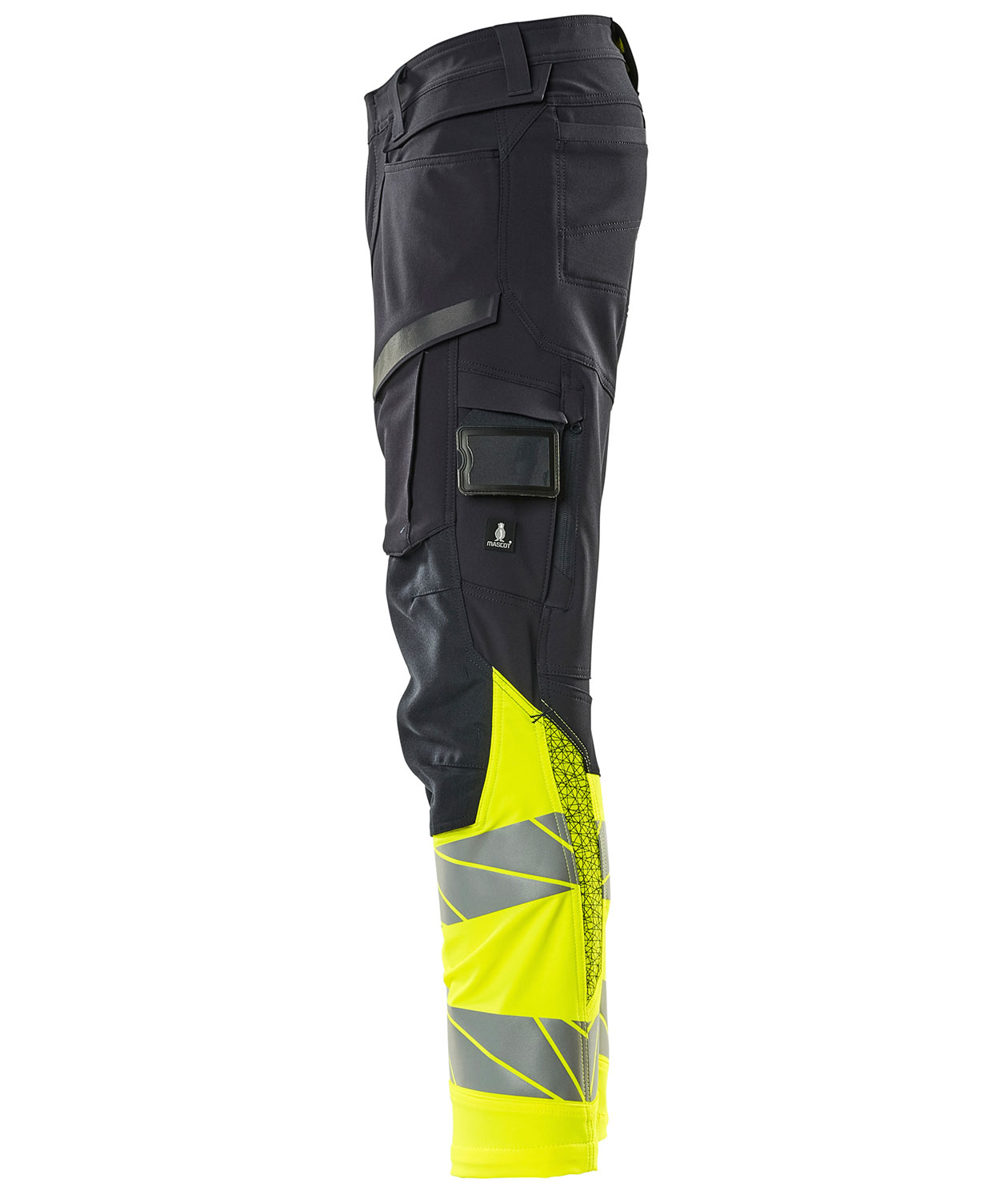 Mascot Accelerate Safe arbetsbyxa full stretch, M&ouml;rk Marinbl&aring;/Hi-Vis Gul, large image number 2