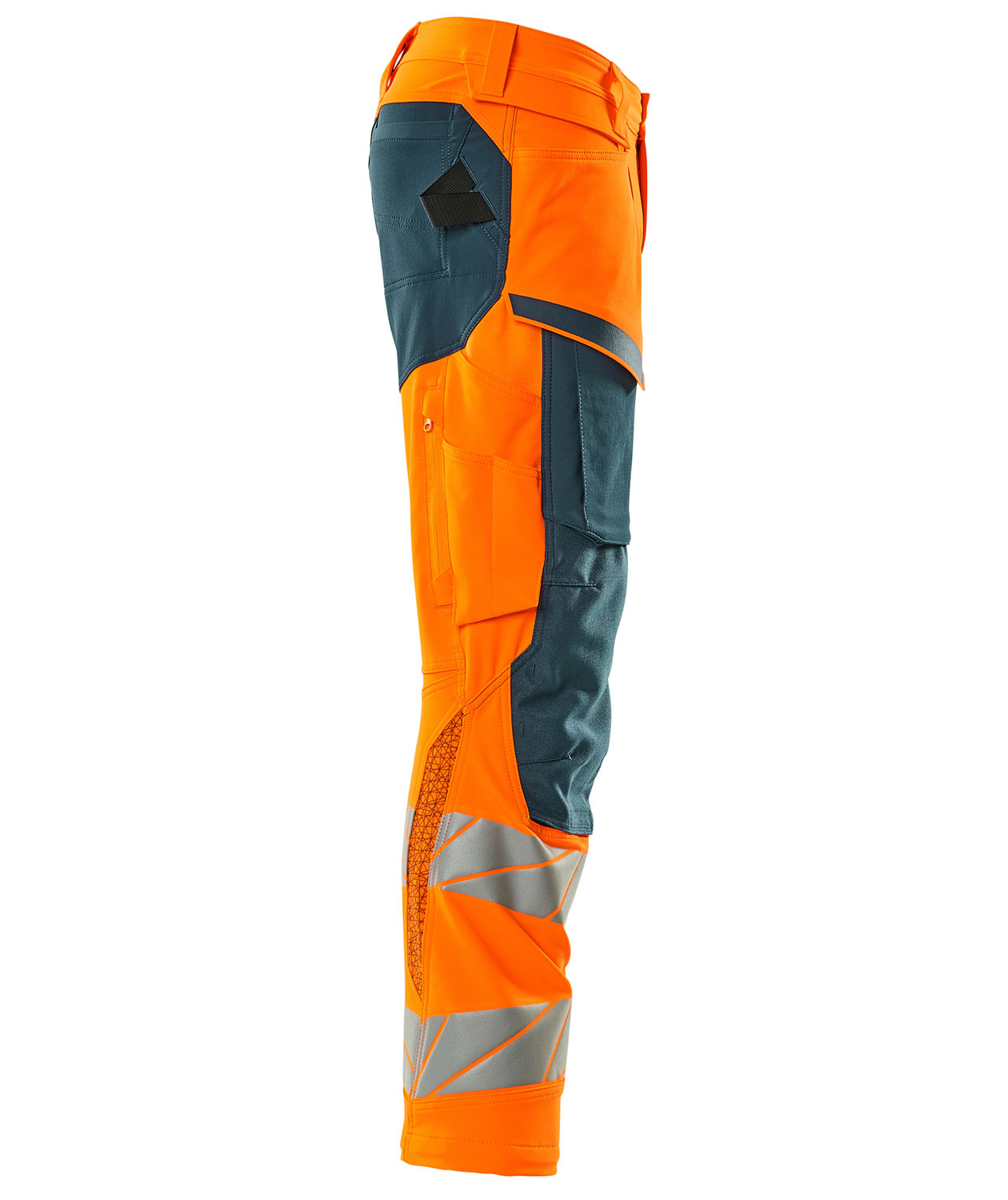 Mascot Accelerate Safe arbetsbyxa full stretch, Varsel Orange/M&ouml;rk Petroleum, large image number 3