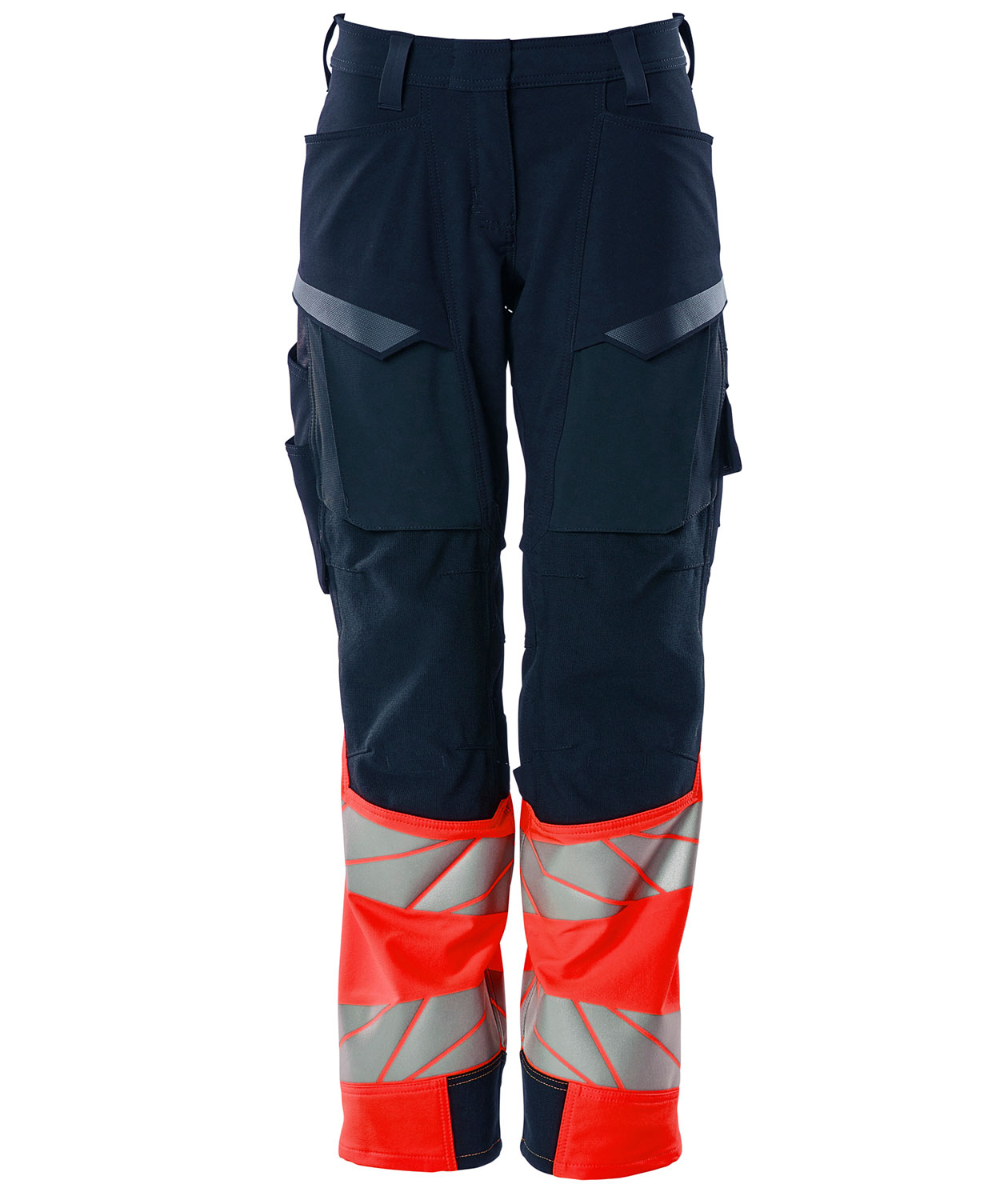 Mascot Accelerate Safe arbetsbyxa dam full stretch, M&ouml;rk Marin/Hi-Vis R&ouml;d, large image number 0