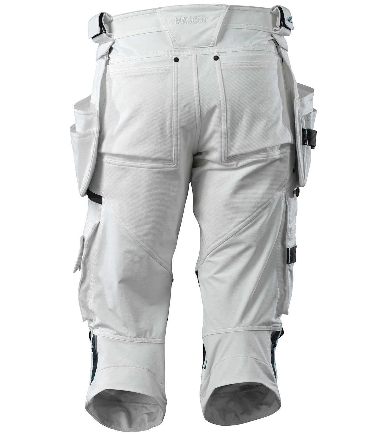 Mascot Advanced h&aring;ndverksknickers full stretch, Hvit, large image number 2