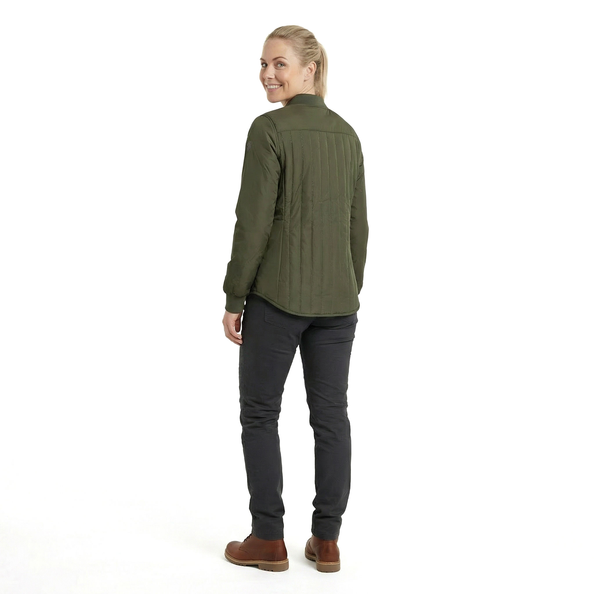 ID CORE women's thermal jacket, Olive Green, large image number 3