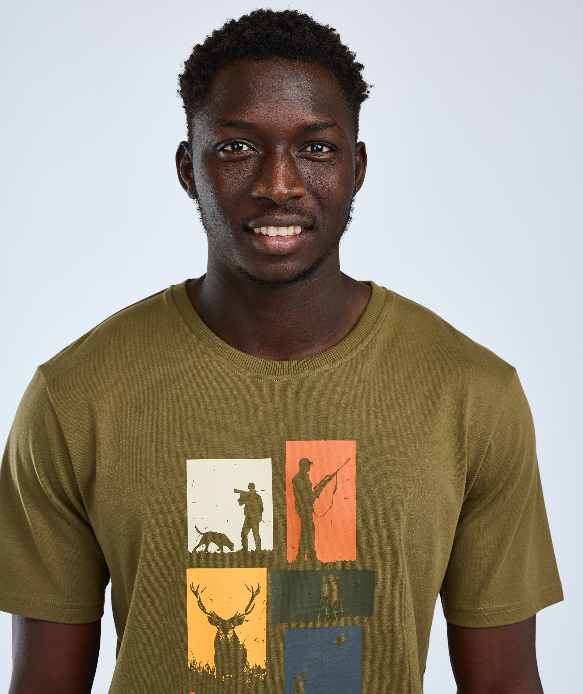 Pinewood Hunting T-shirt, Olive Melange, large image number 3
