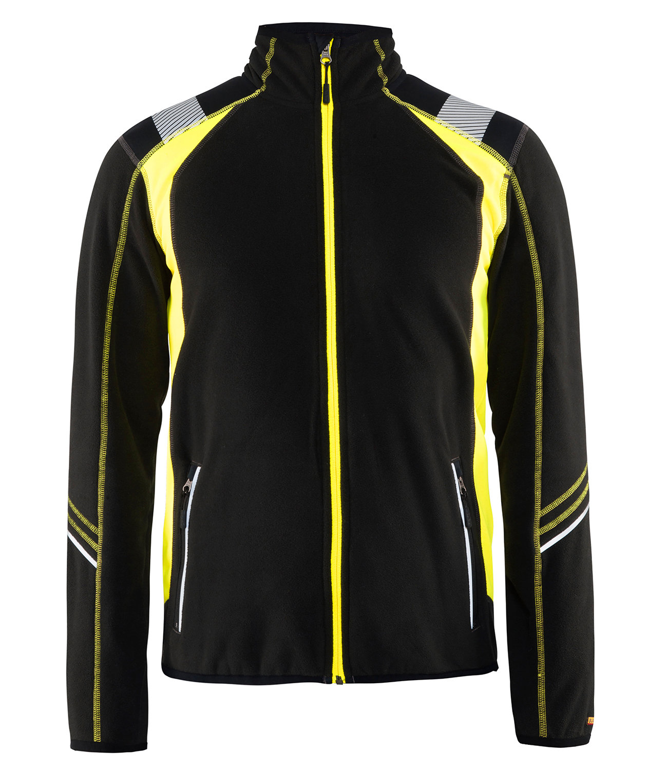 Bl&aring;kl&auml;der Visible microfleecegenser, Svart/Hi-Vis Gul