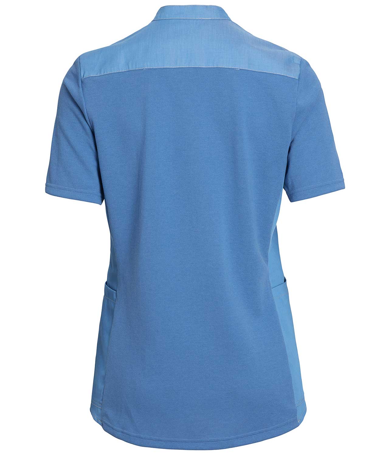 Kentaur kort&auml;rmad skjorta dam, Bl&aring;melerad