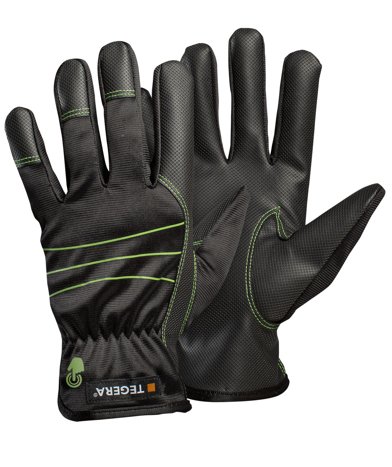 Tegera 520 Arbeitshandschuhe, Schwarz/Gr&uuml;n