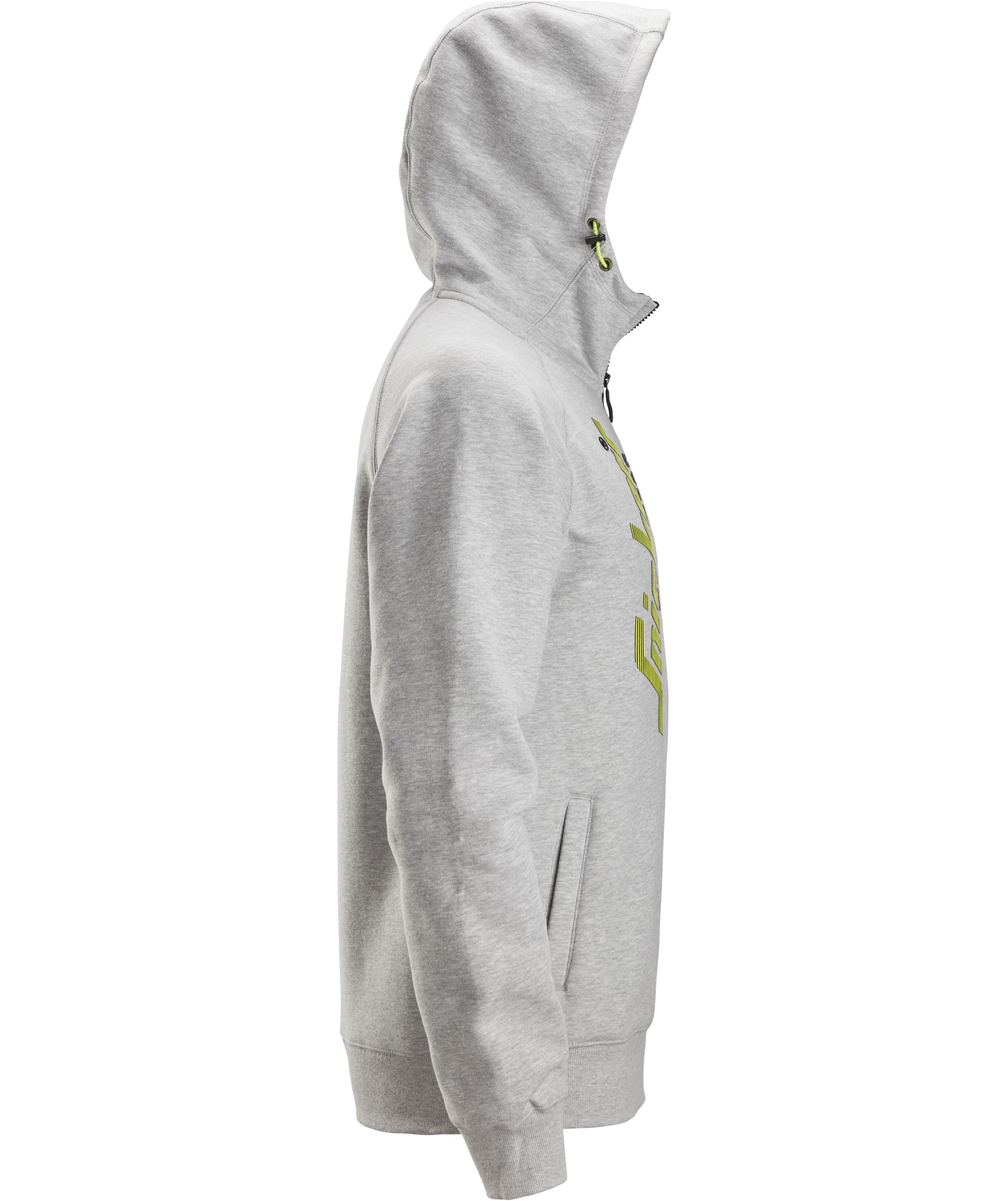 Snickers Logo Hoodie mit Rei&szlig;verschluss 2846, Grey melange, large image number 2