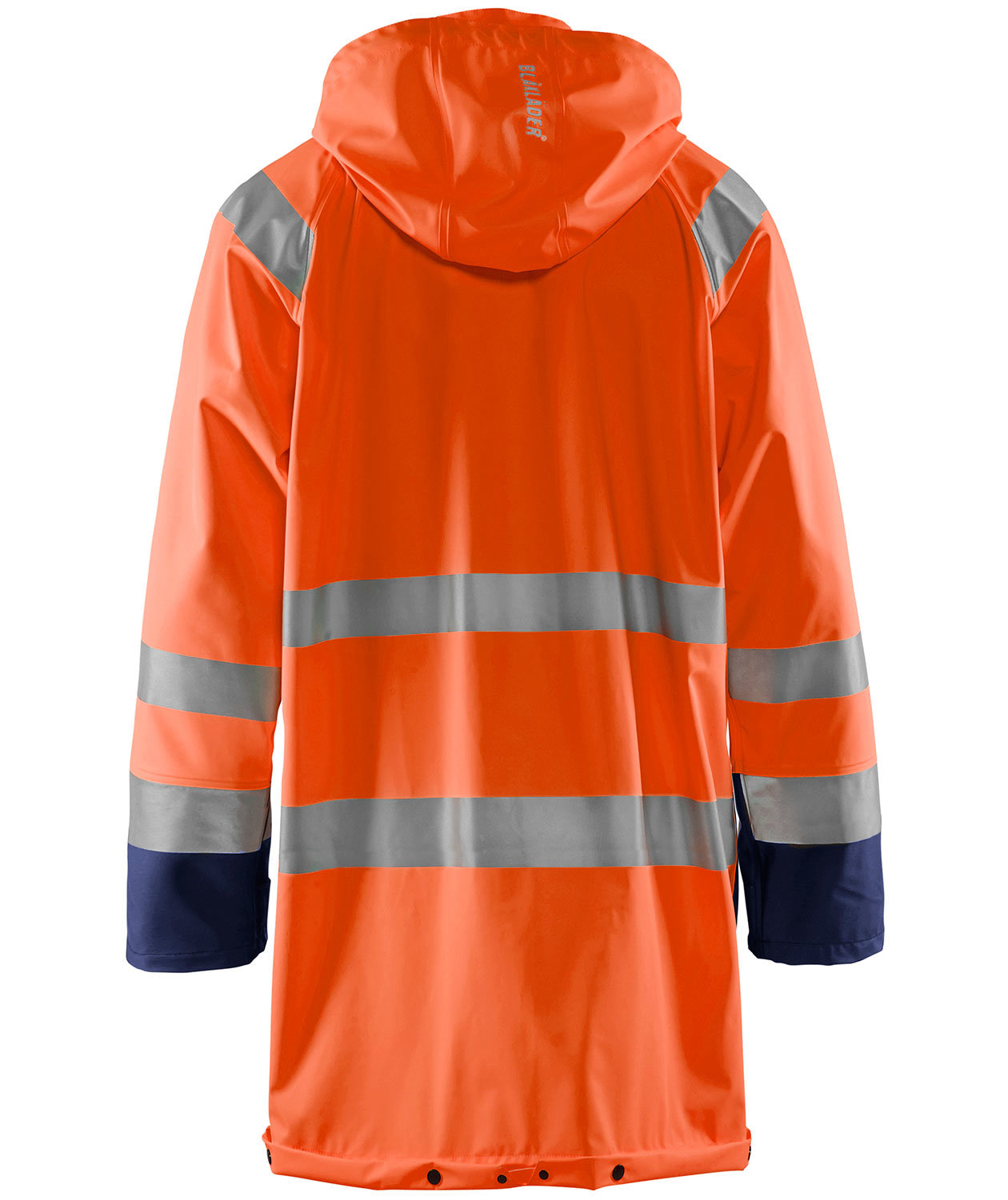 Bl&aring;kl&auml;der regnfrakke, Orange/Marine