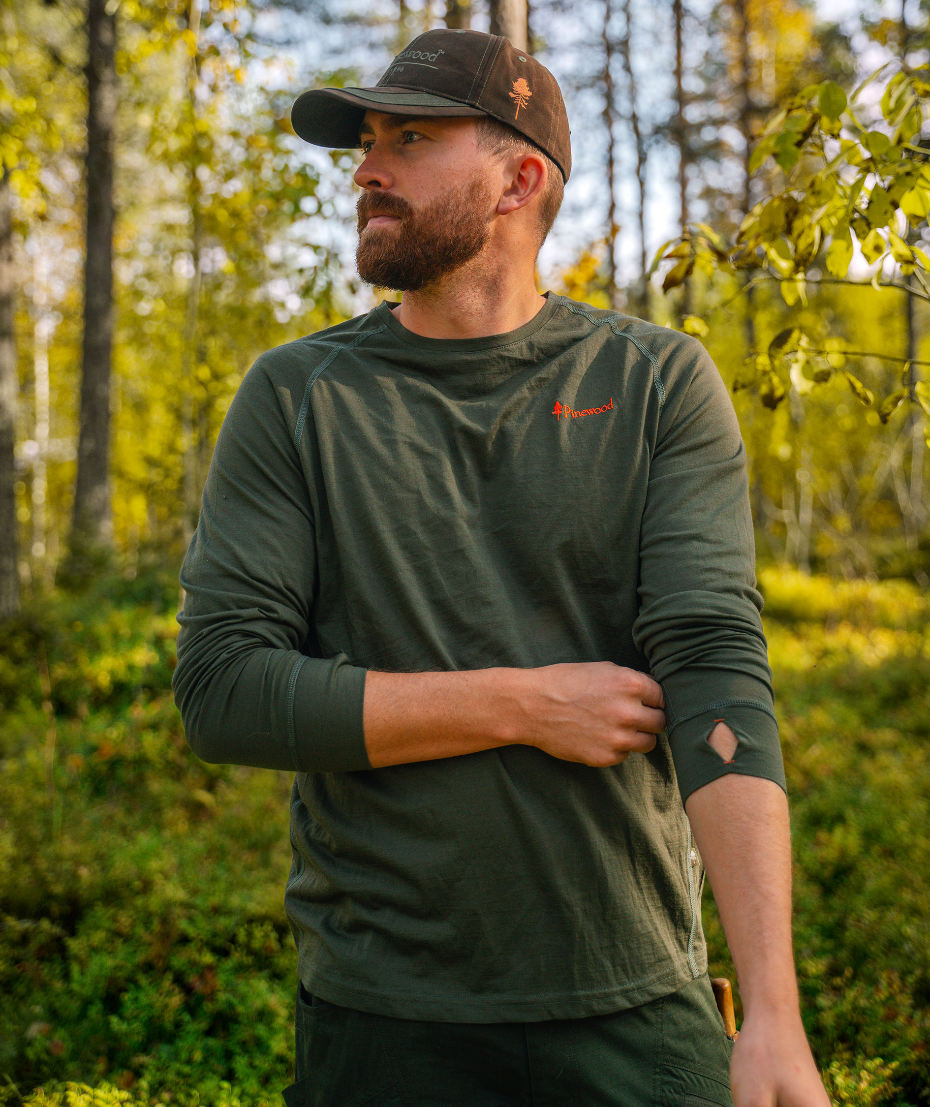 Pinewood Lappland lang&aelig;rmet T-shirt med merinould