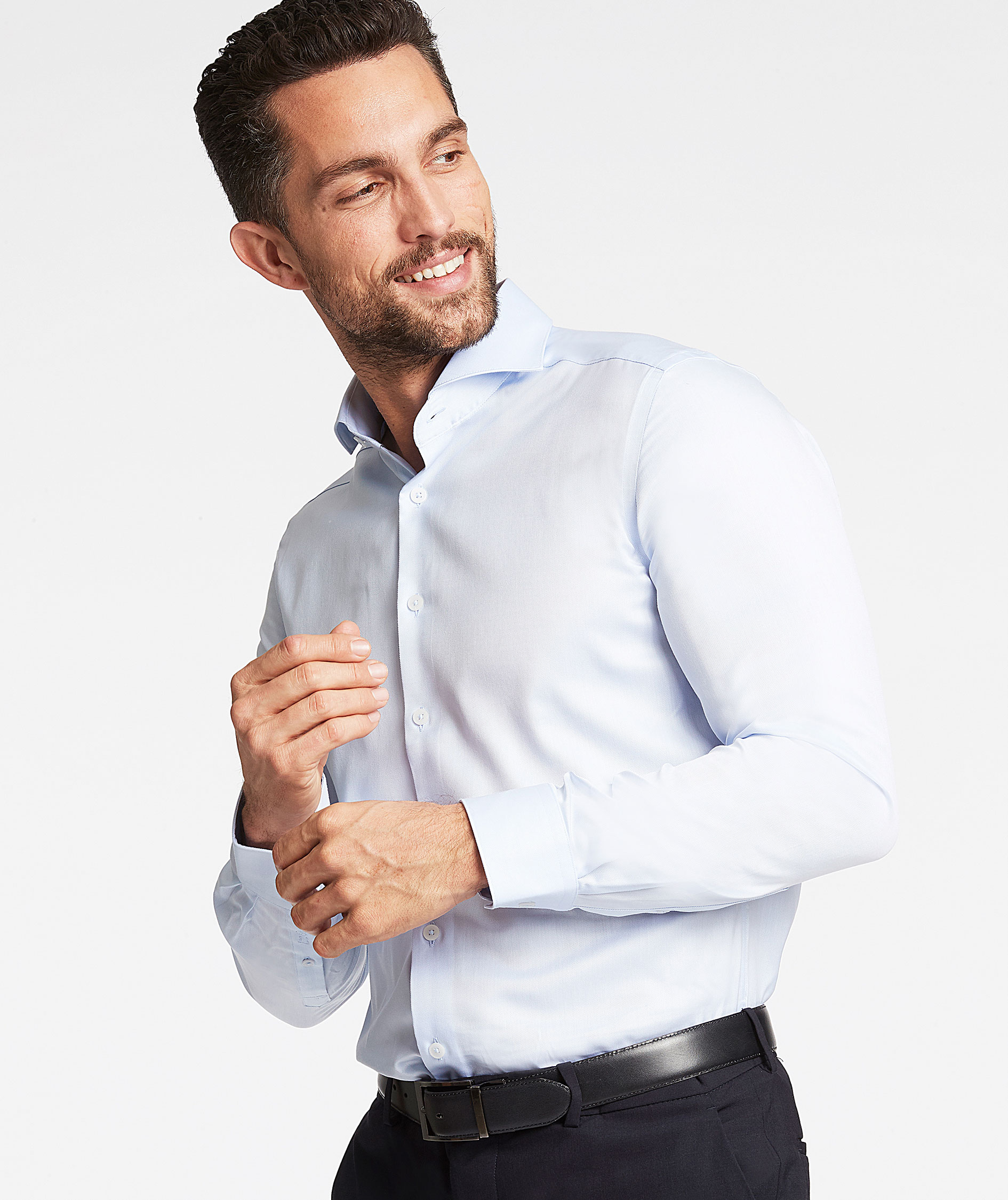 Lindbergh Twill Slim Fit Hemd, Light blue, large image number 4