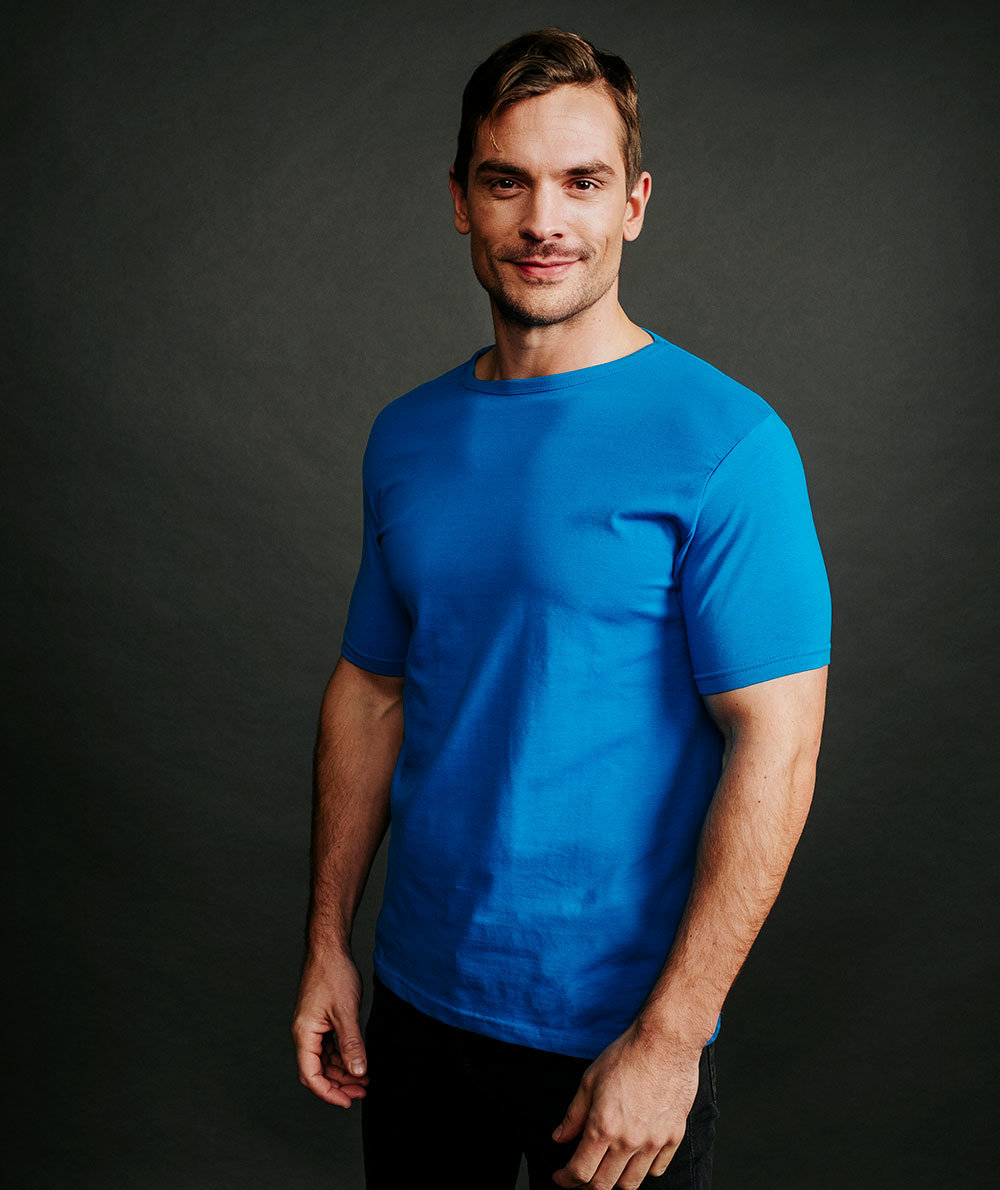 Camus Split T-shirt, Brilliantbl&aring;