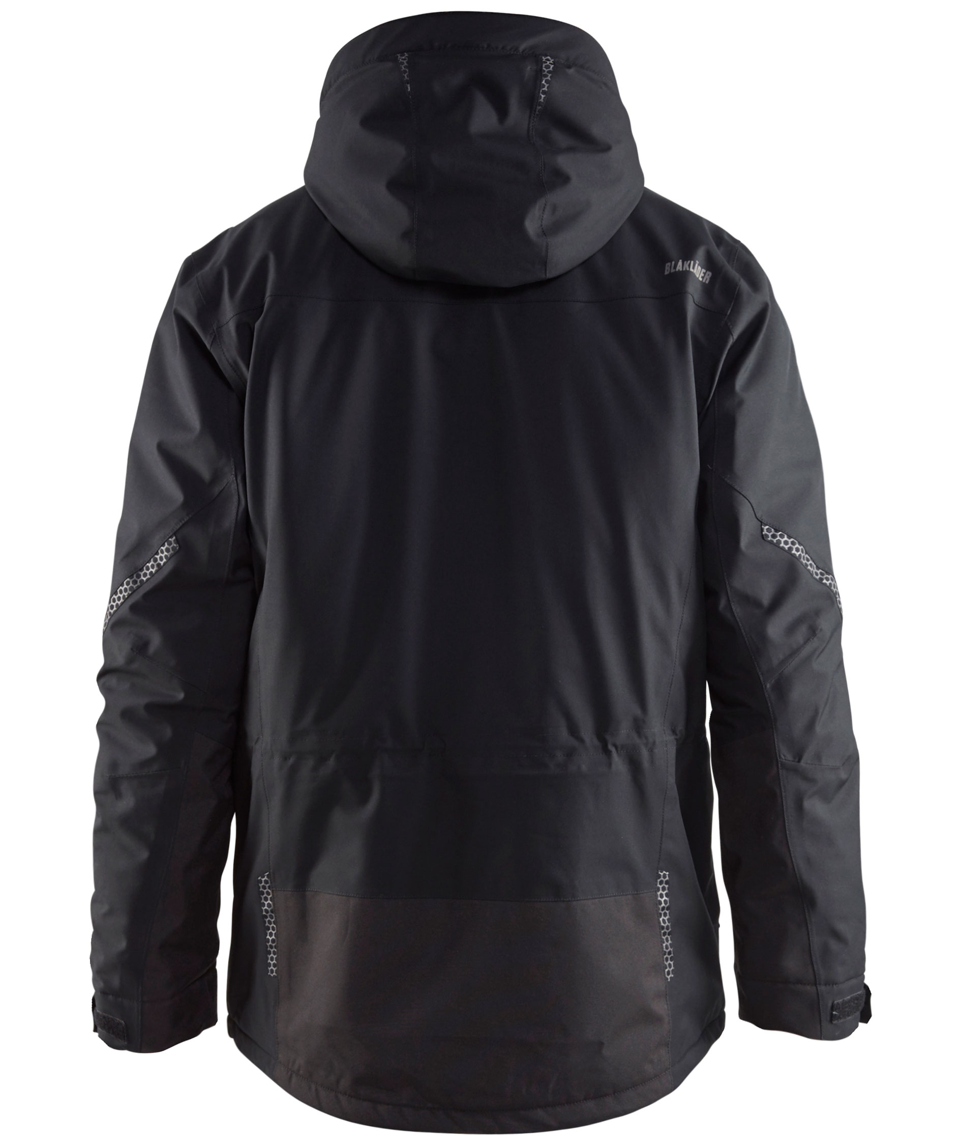 Bl&aring;kl&auml;der vinter parkajakke, Sort, large image number 1