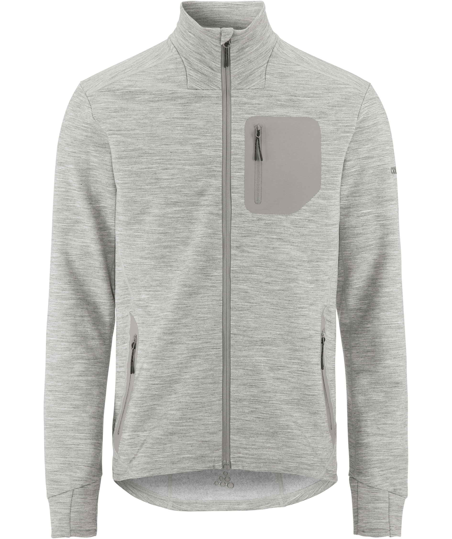 Craft PRO Explore Midlayer cardigan, Grey melange , Grey melange , swatch