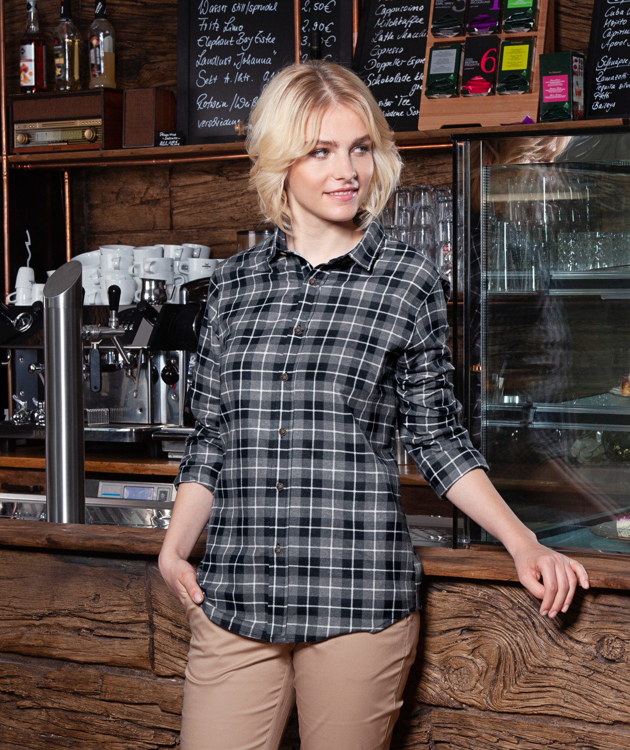 Karlowsky Flair Urban-Style Slim fit women's shirt, Black