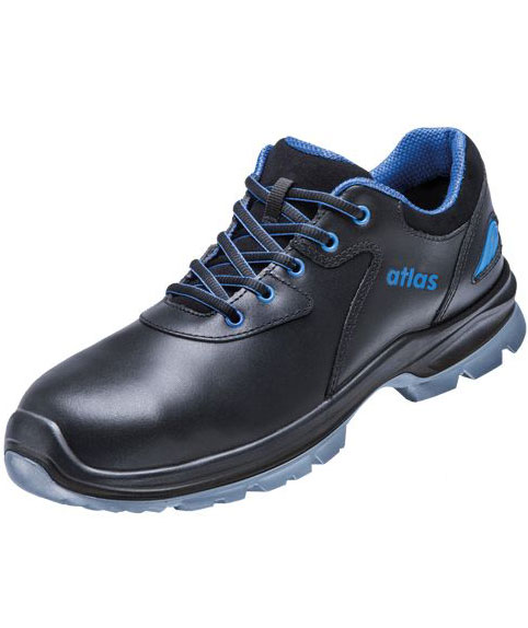Atlas SL 645 XP 2.0 Blue ekstra brede sikkerhedssko S3, Sort/Bl&aring;
