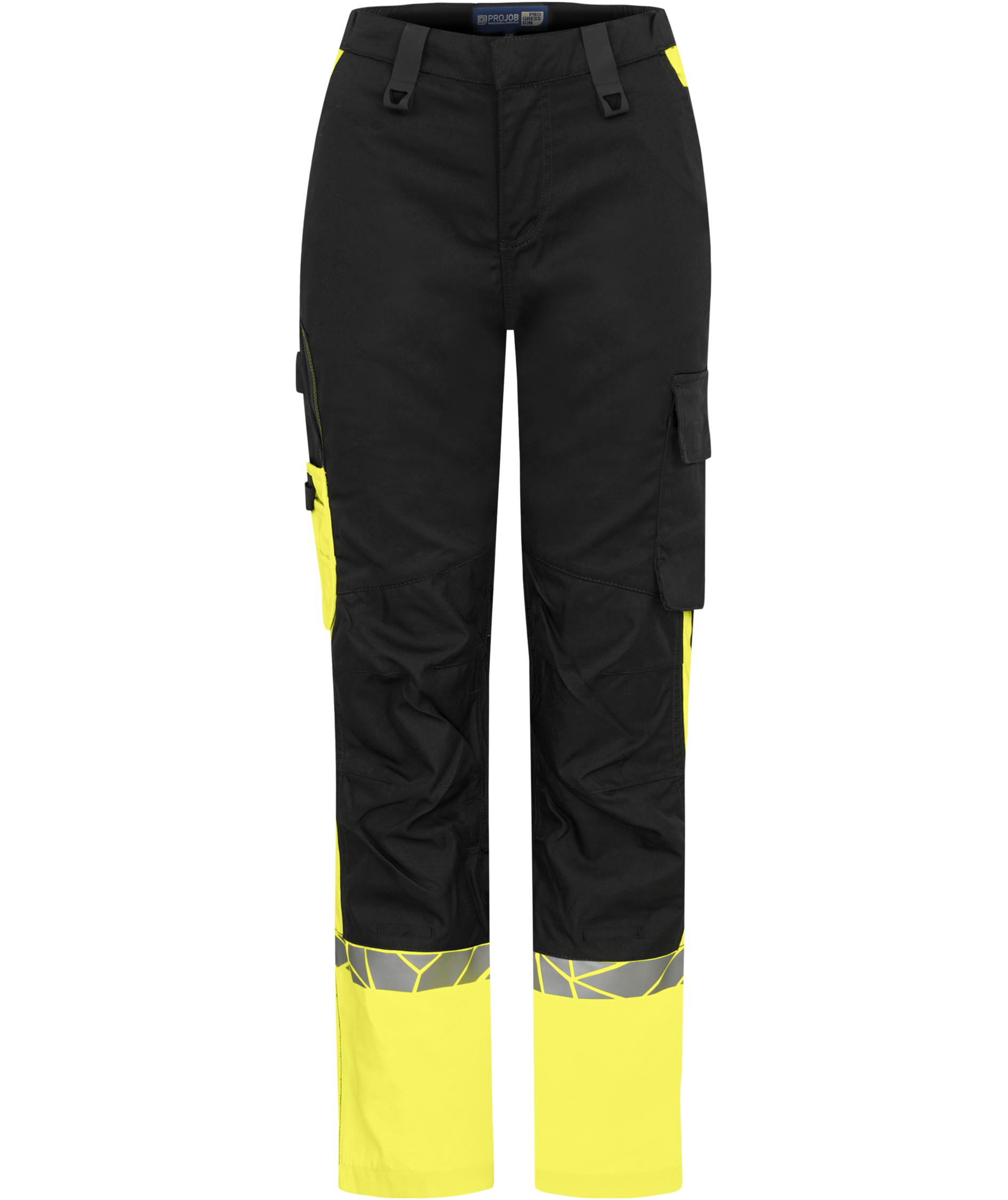 ProJob arbetsbyxa dam 7512, Svart/Gul
