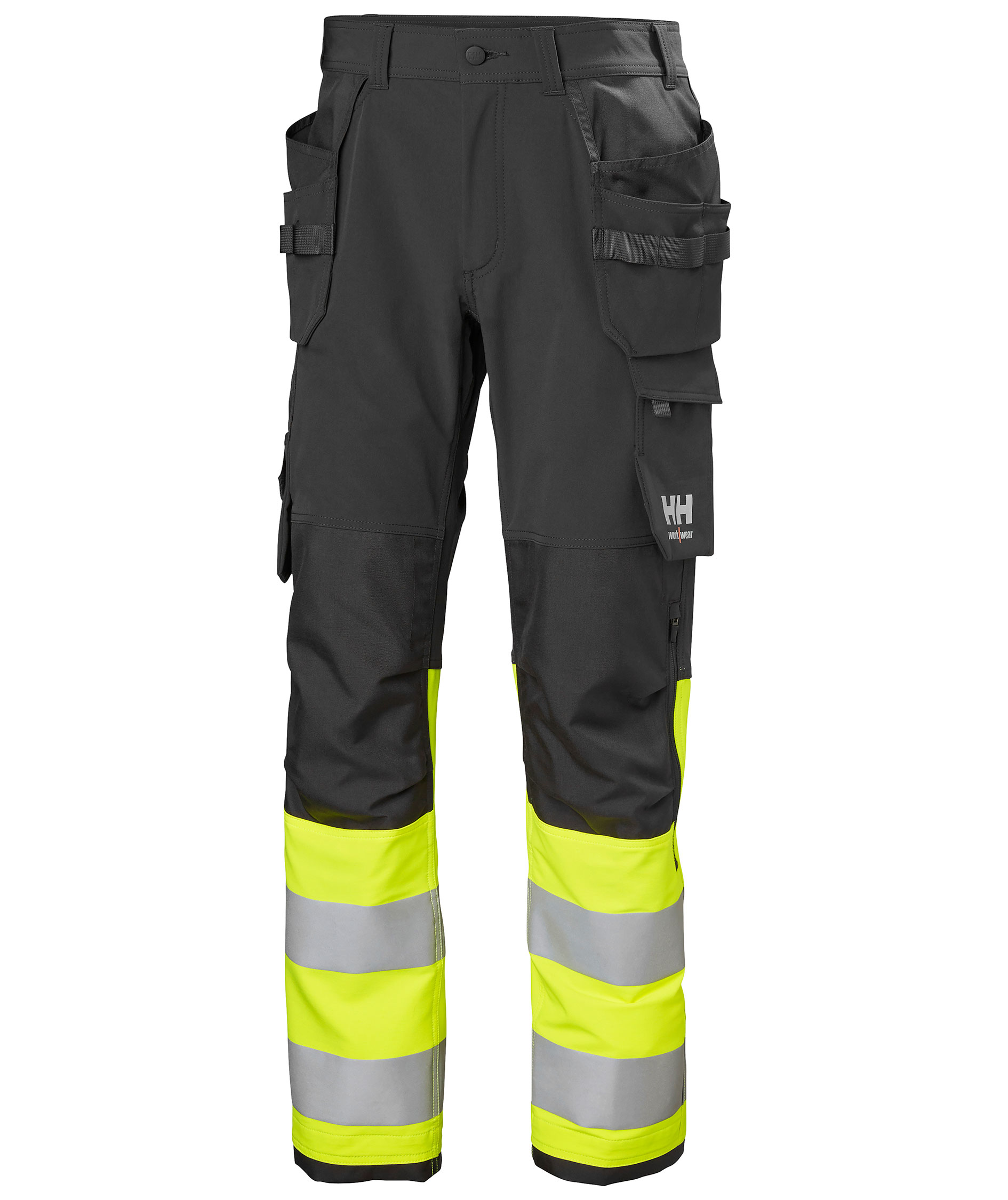 Helly Hansen Alna 4X h&aring;ndverksbukse full stretch, Hi-vis Gul/Ebony